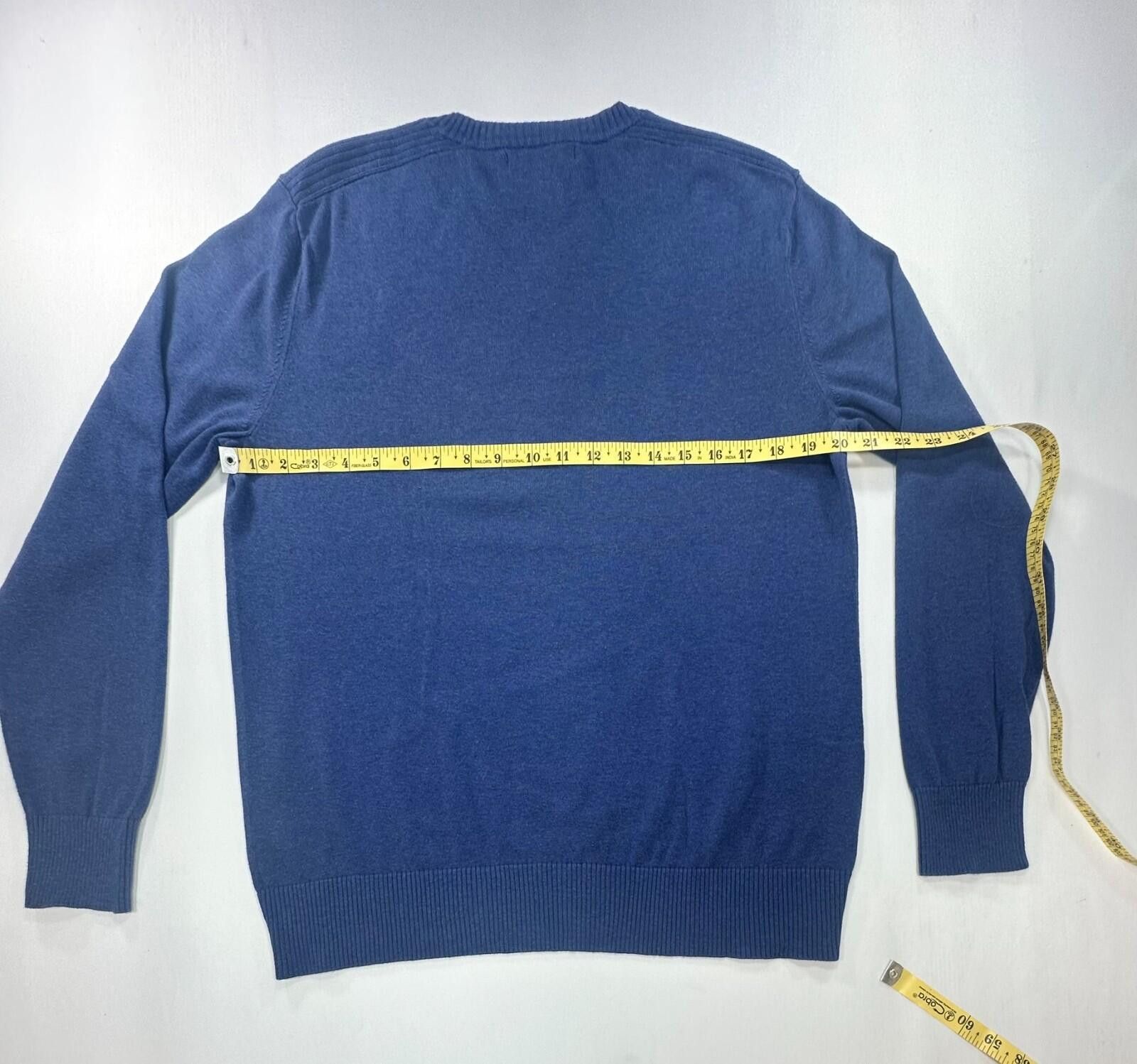 Banana Republic Banana Republic 100% Cotton V-Neck L/S Sweater Blue Mens M Size US M / EU 48-50 / 2 - 3 Thumbnail
