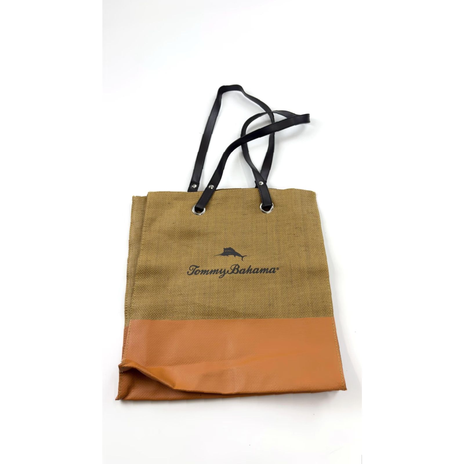 Tommy Bahama Tommy Bahama Tote Bag Womens Large Tan Orange Jute Vegan Leather Shoulder Beach Bag Womens Large Tan Orange Jute Vegan Leather Shoulder Beach Size ONE SIZE - 2 Thumbnail
