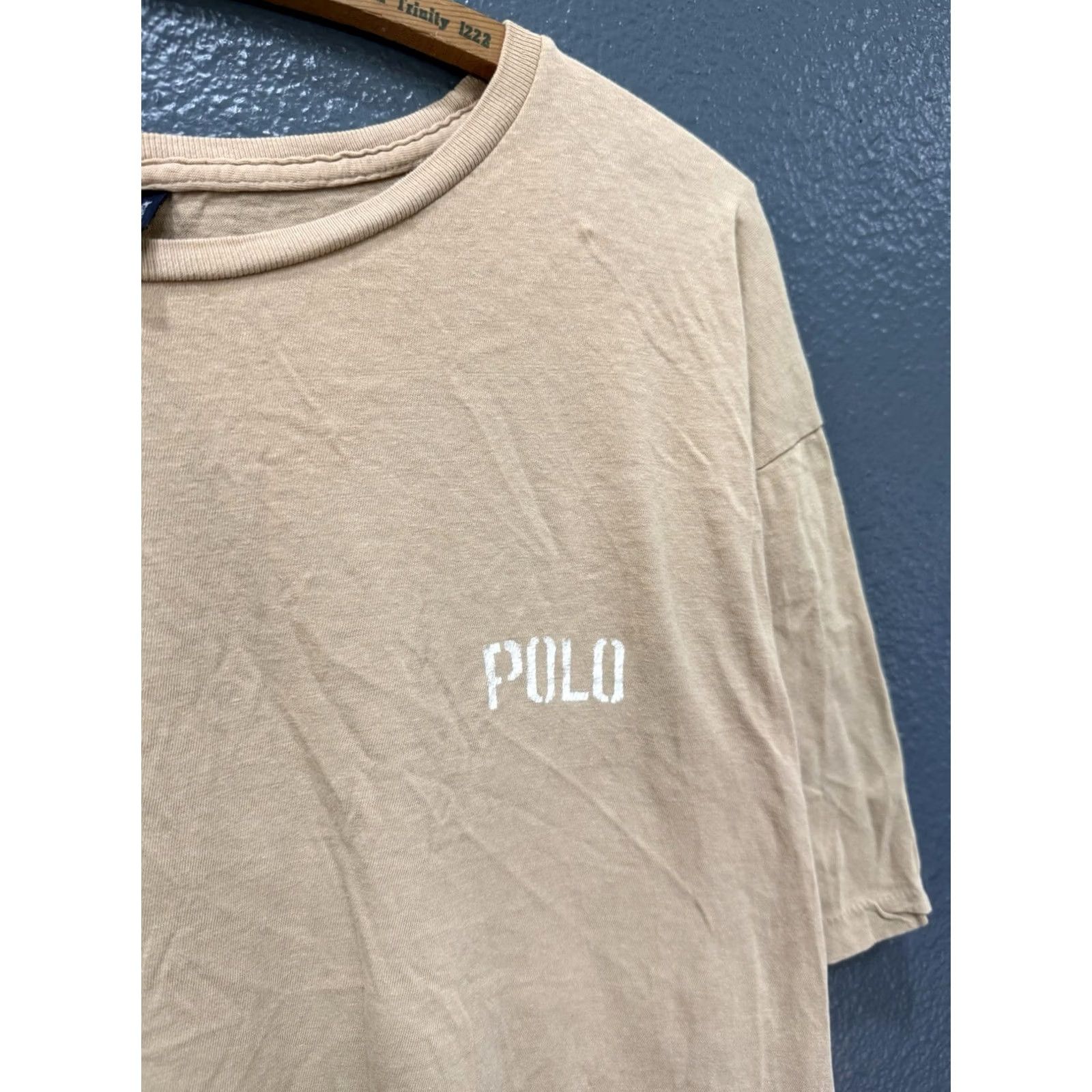 Ralph Lauren VINTAGE 90s Polo Ralph Lauren Stencil Logo Brown Cotton Tee Shirt 2XL Mens Shirt Logo 90s Brown Dallas? Size US XXL / EU 58 / 5 - 3 Thumbnail