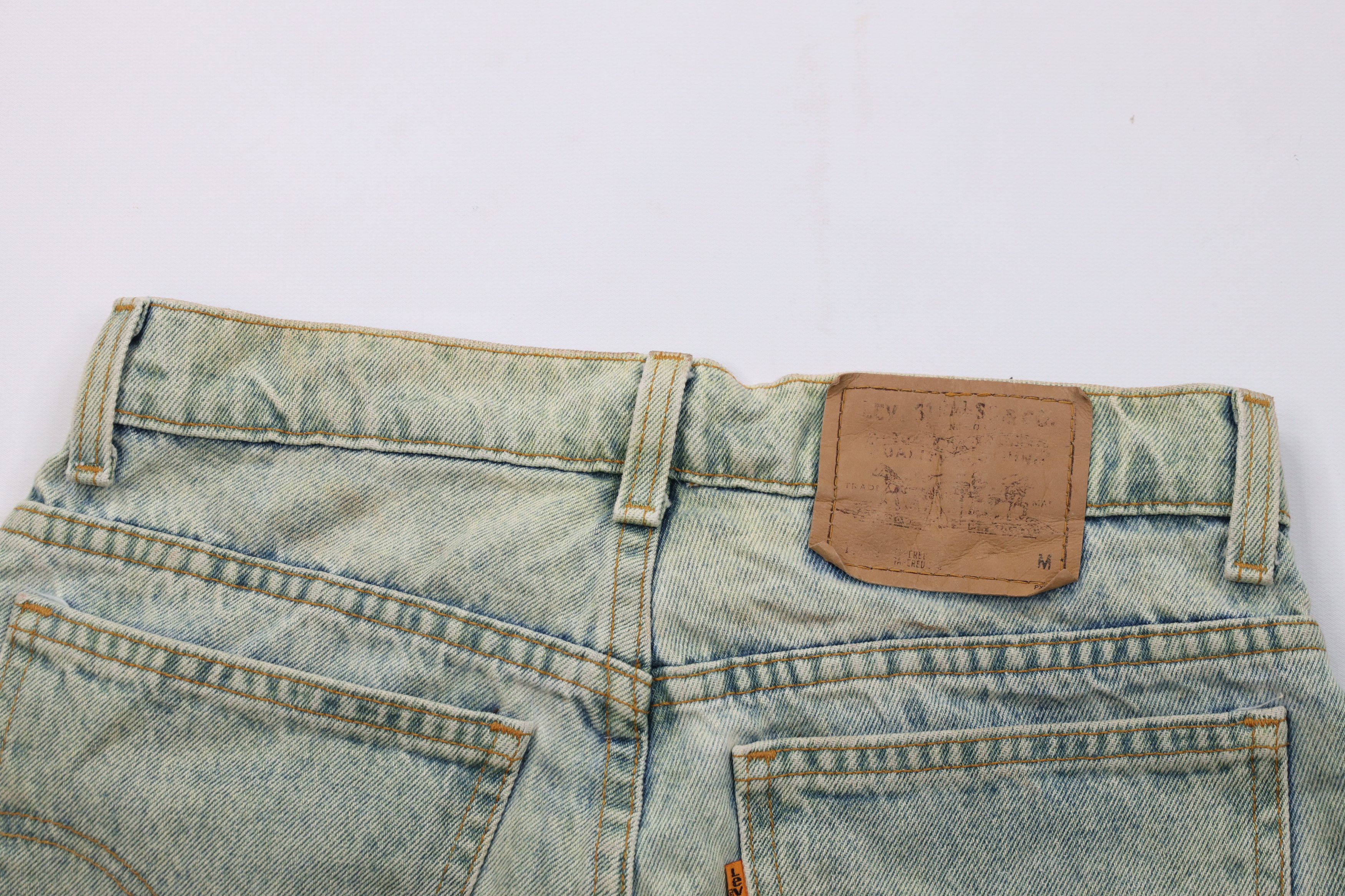 Levi's Vintage 90s Levis 921 Orange Tab Off Denim Shorts Jorts USA Size 34" / US 12 / IT 48 - 11 Thumbnail