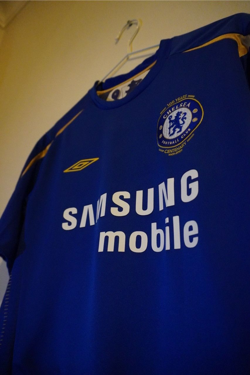 Umbro Retro Chelsea FC Football Jersey 2005-2006 Centenary Jersey Size US L / EU 52-54 / 3 - 3 Thumbnail