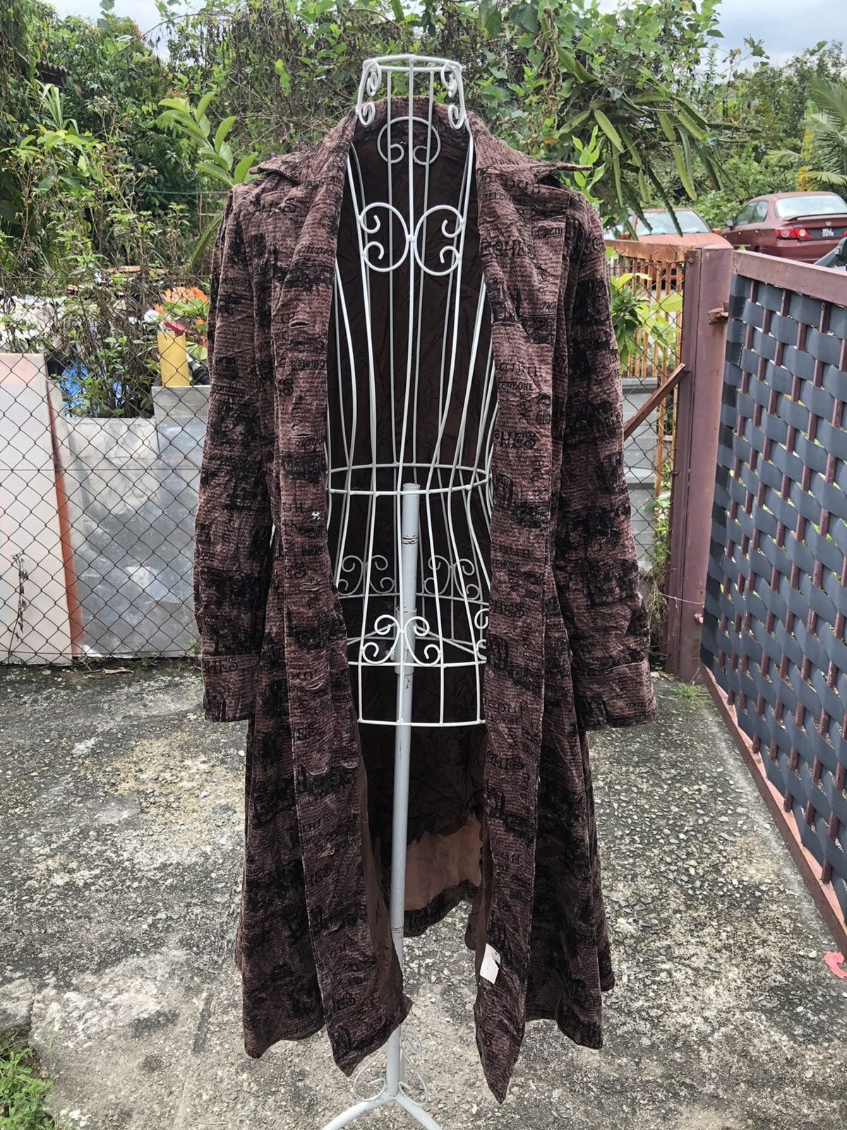 If Six Was Nine 💥RARE!💥 Vintage Punk Poem Style Long Corduroy Jacket Size M / US 6-8 / IT 42-44 - 10 Thumbnail