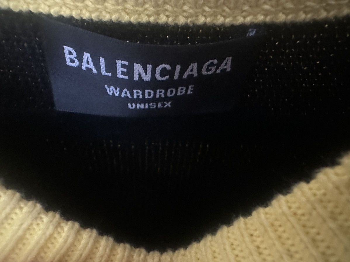 Balenciaga Balenciaga Logo Intarsia Oversize Crewneck Sweater Size US M / EU 48-50 / 2 - 3 Thumbnail
