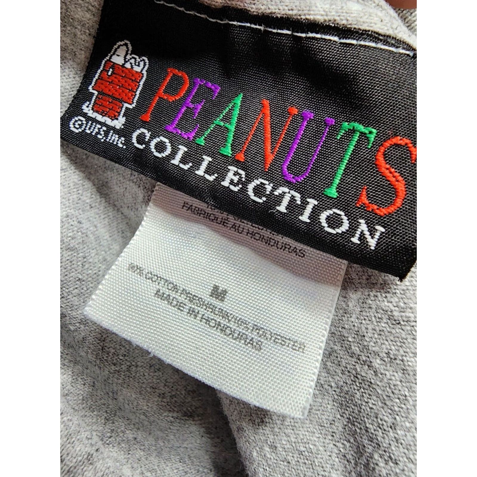 Peanuts VINTAGE Peanuts Collection T-Shirt Mens M Snoopy Woodstock USA Flag Gray Cotton Blend Short Sleeve Crew Neck Size US M / EU 48-50 / 2 - 5 Thumbnail