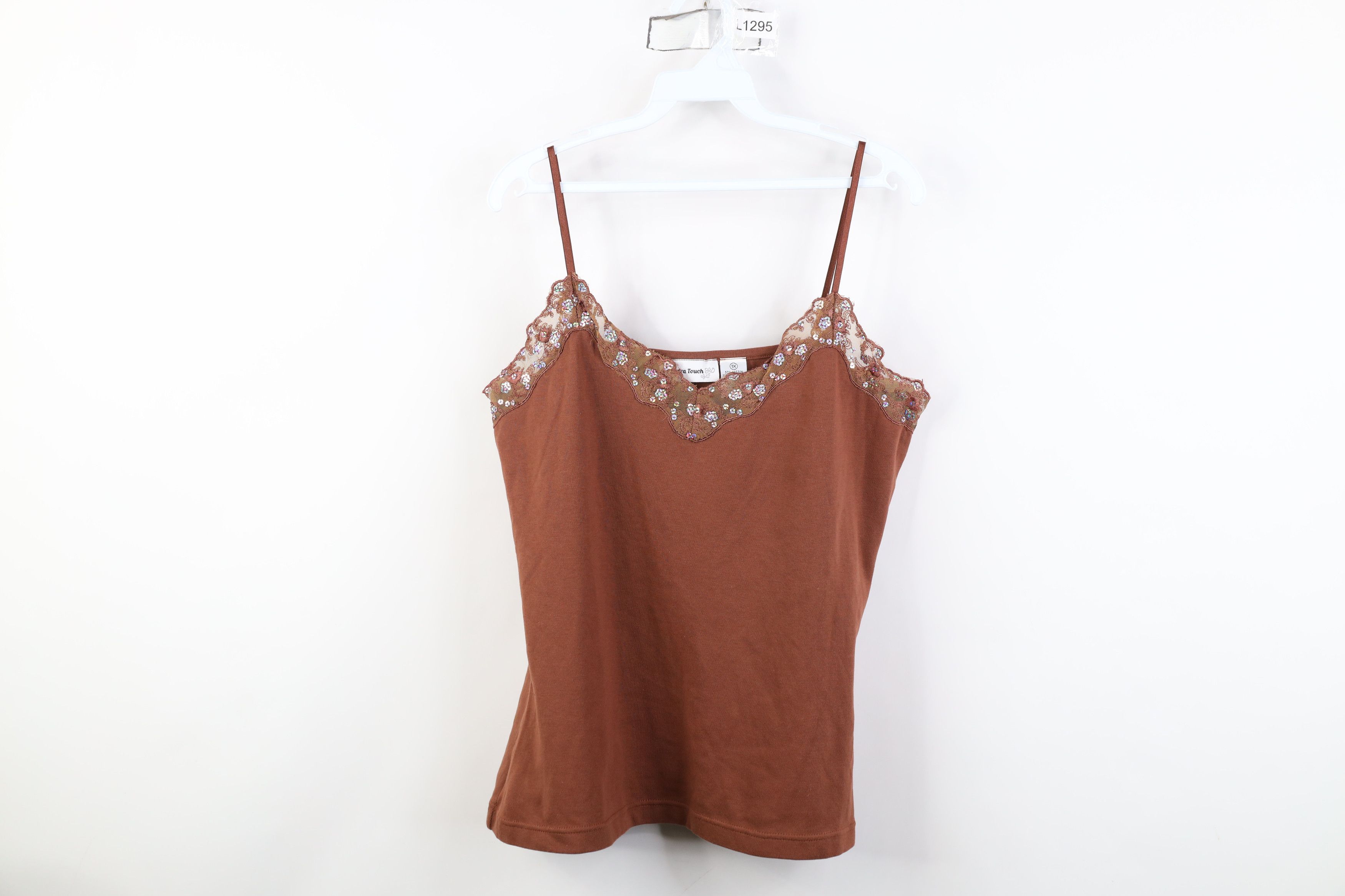 Vintage Vintage 90s Y2K Babydoll Flower Bella Cami Tank Top T-Shirt Size XL / US 12-14 / IT 48-50 - 1 Thumbnail