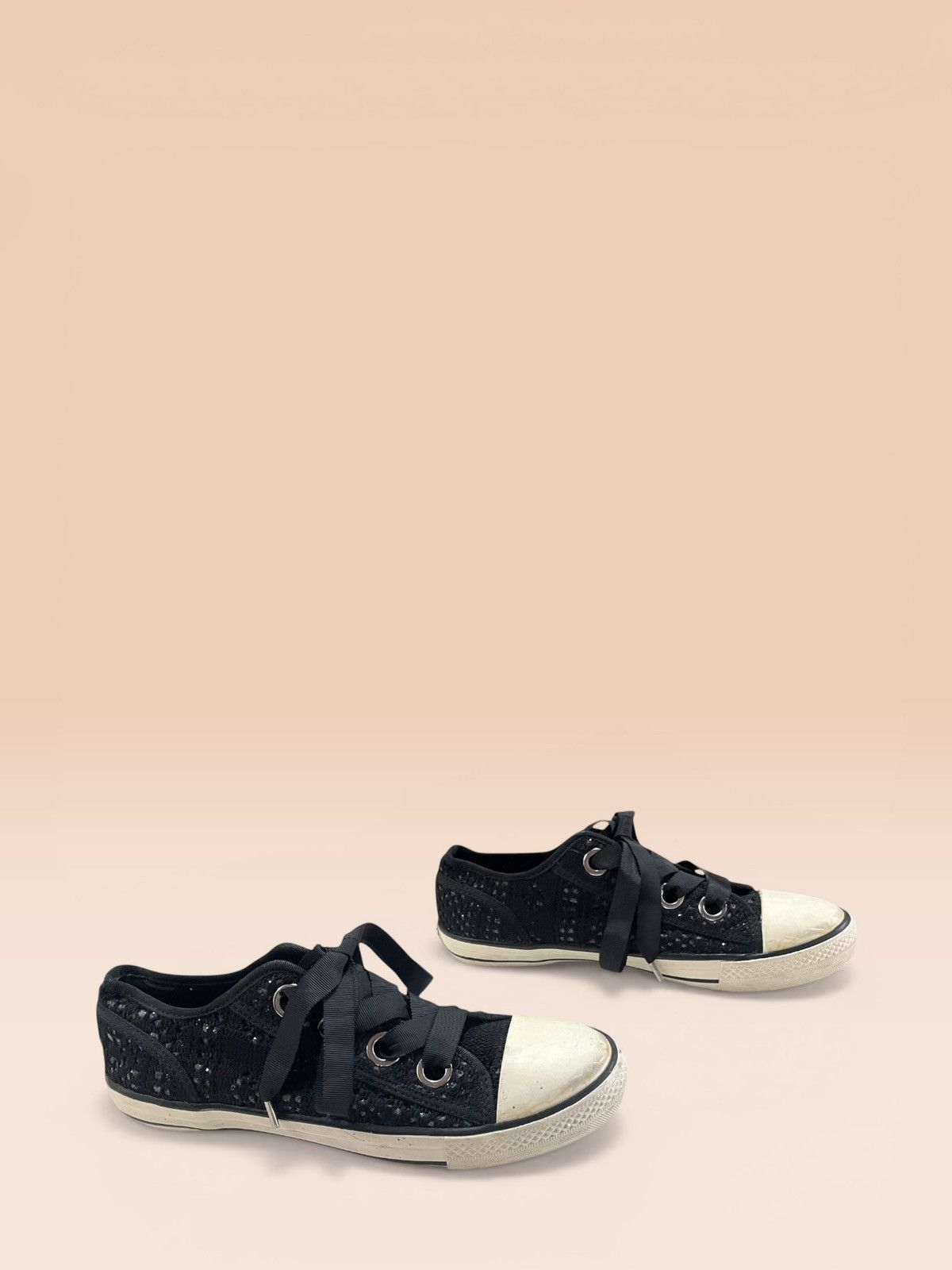 ASH ASH Limited Vicky Woven Black Sequin Sneakers Size US 8.5 / EU 41-42 - 6 Thumbnail