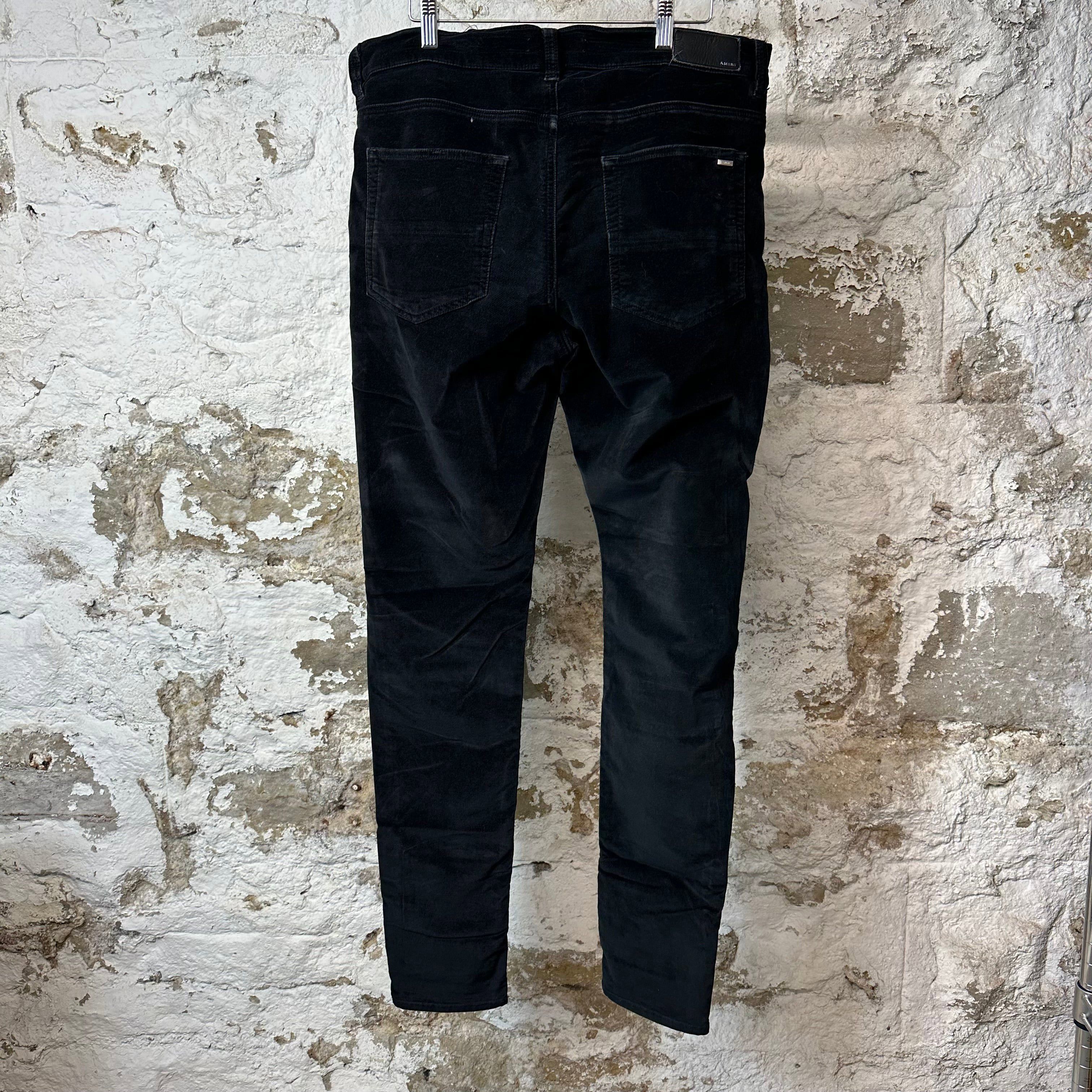 Amiri Amiri Plain Black Velour Jeans Sz 36 Size US 36 / EU 52 - 2 Thumbnail