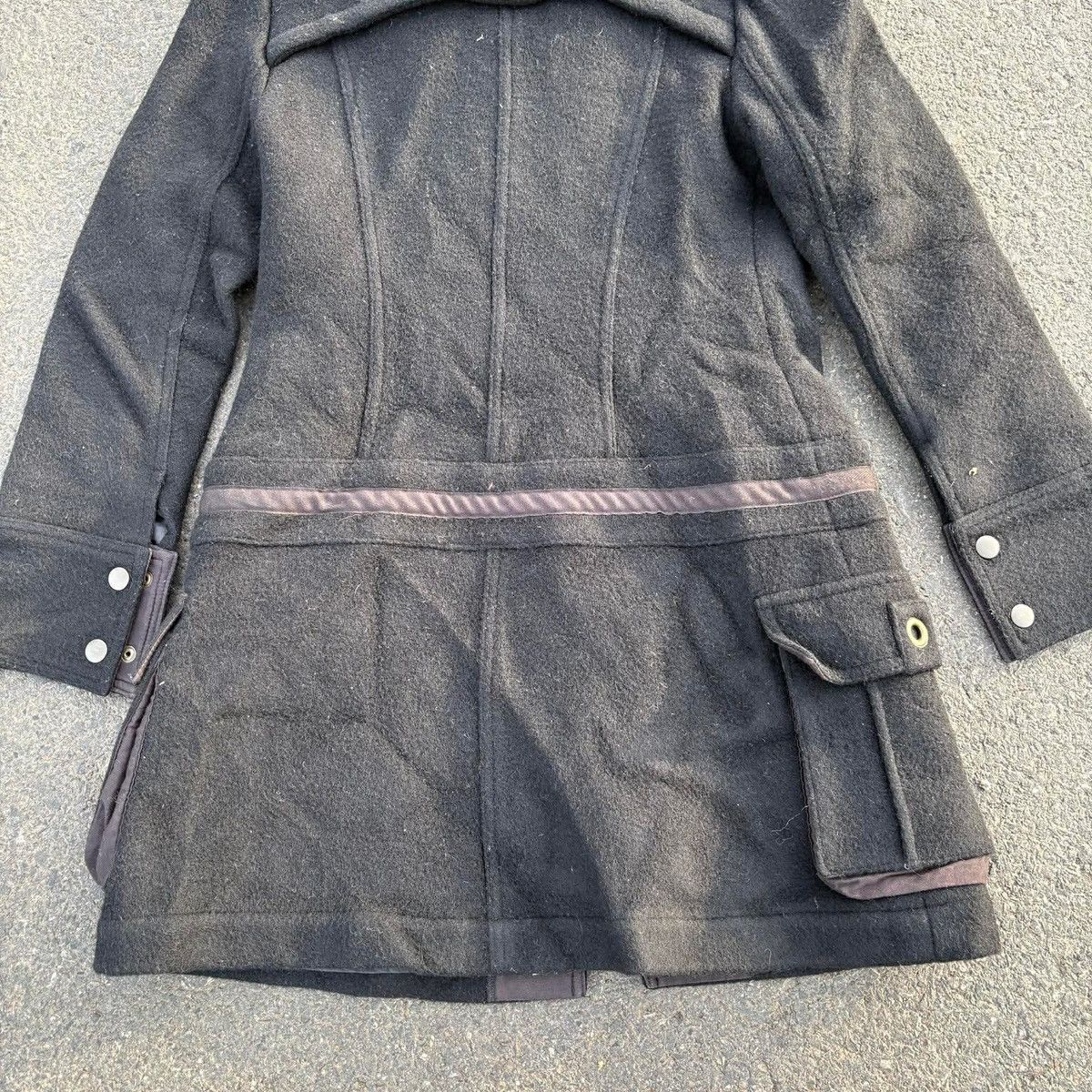 Japanese Brand ERIOT Wool Military Utility Coat Black Y2K Gothic Size S / US 4 / IT 40 - 14 Thumbnail