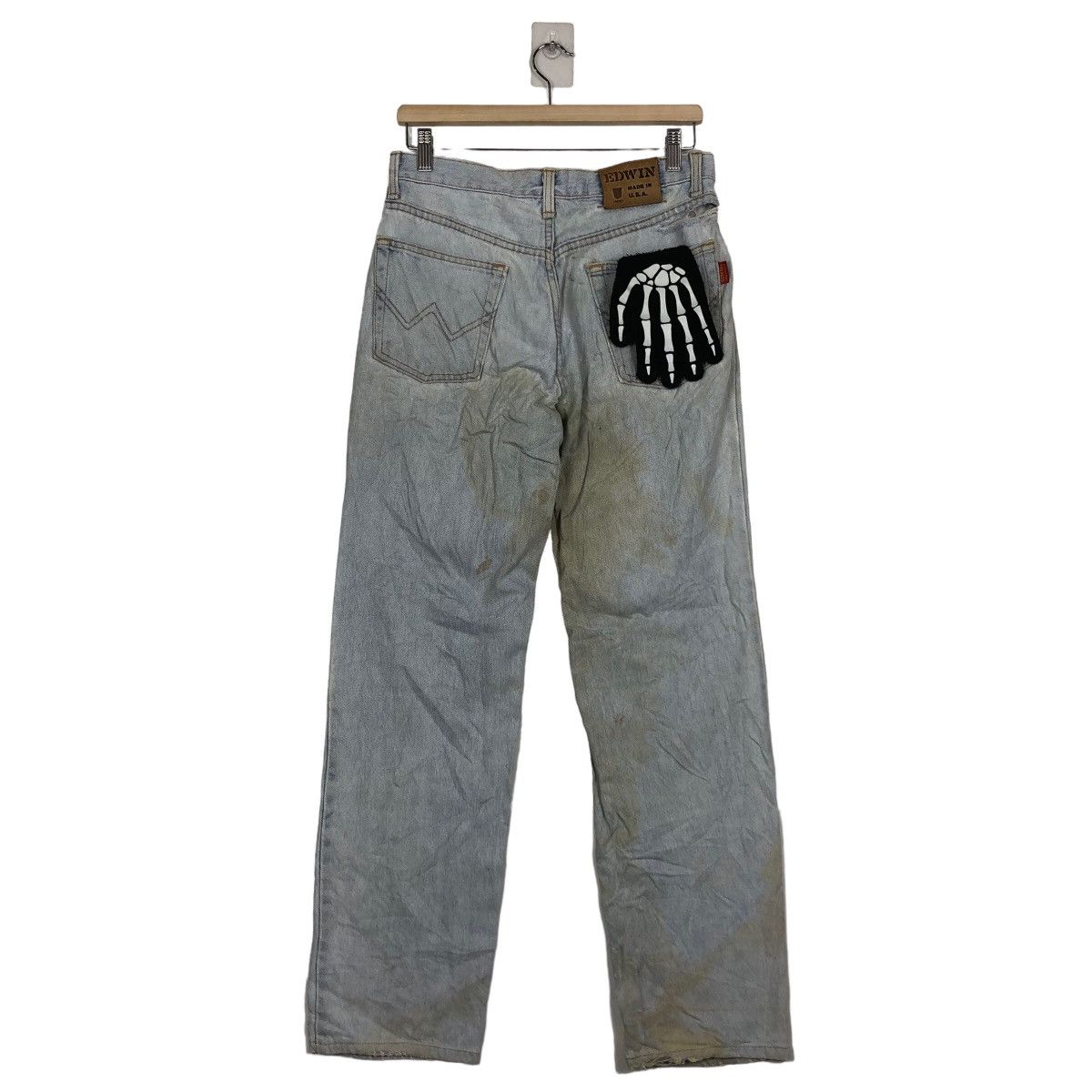 Japanese Brand 🔥70’s True Vintage Distressed Denim Jeans Edwin Made In Usa Size US 30 / EU 46 - 7 Thumbnail