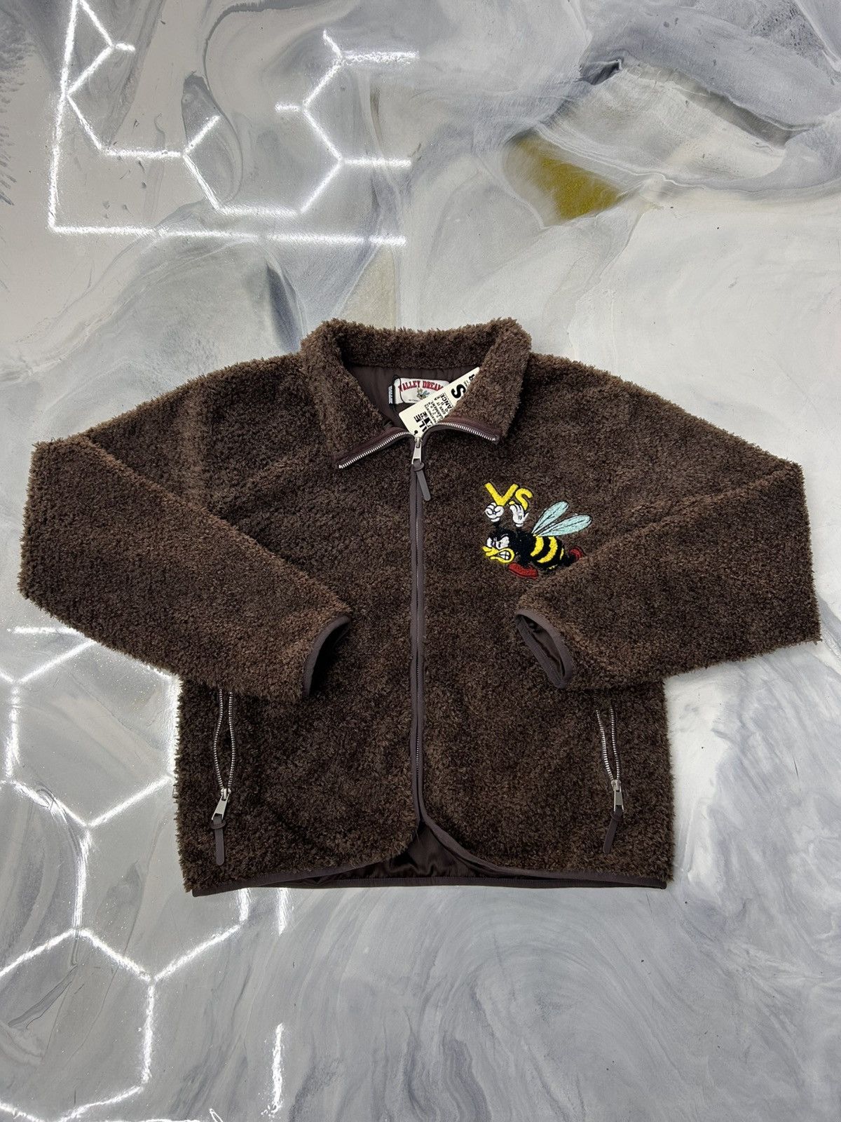 Vale Vale Lenny Fleece Zip Up Jacket Brown Size M Size US M / EU 48-50 / 2 - 1 Thumbnail