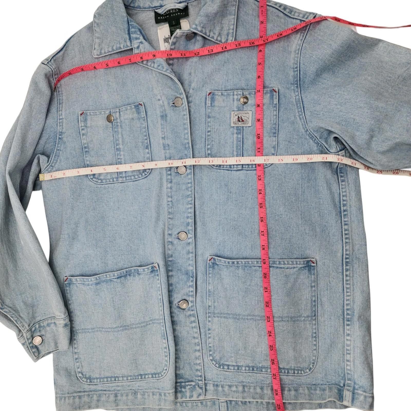 Lauren Ralph Lauren Lauren, Ralph Lauren. 90s Denim Oversized Barn Coat. Small Size S / US 4 / IT 40 - 2 Thumbnail