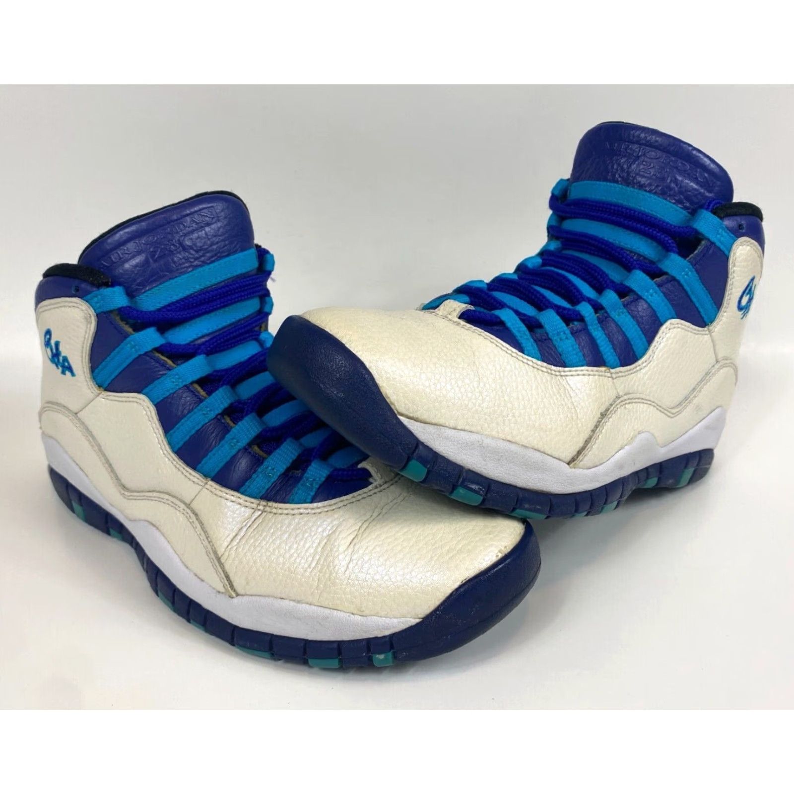Jordan Brand Nike Air Jordan 10 Retro Charlotte Hornets 2016 Sz 9 Mens Shoe Basketball Sneaker 310805-107 White Retro 2016 Size US 8 / EU 41 - 5 Thumbnail