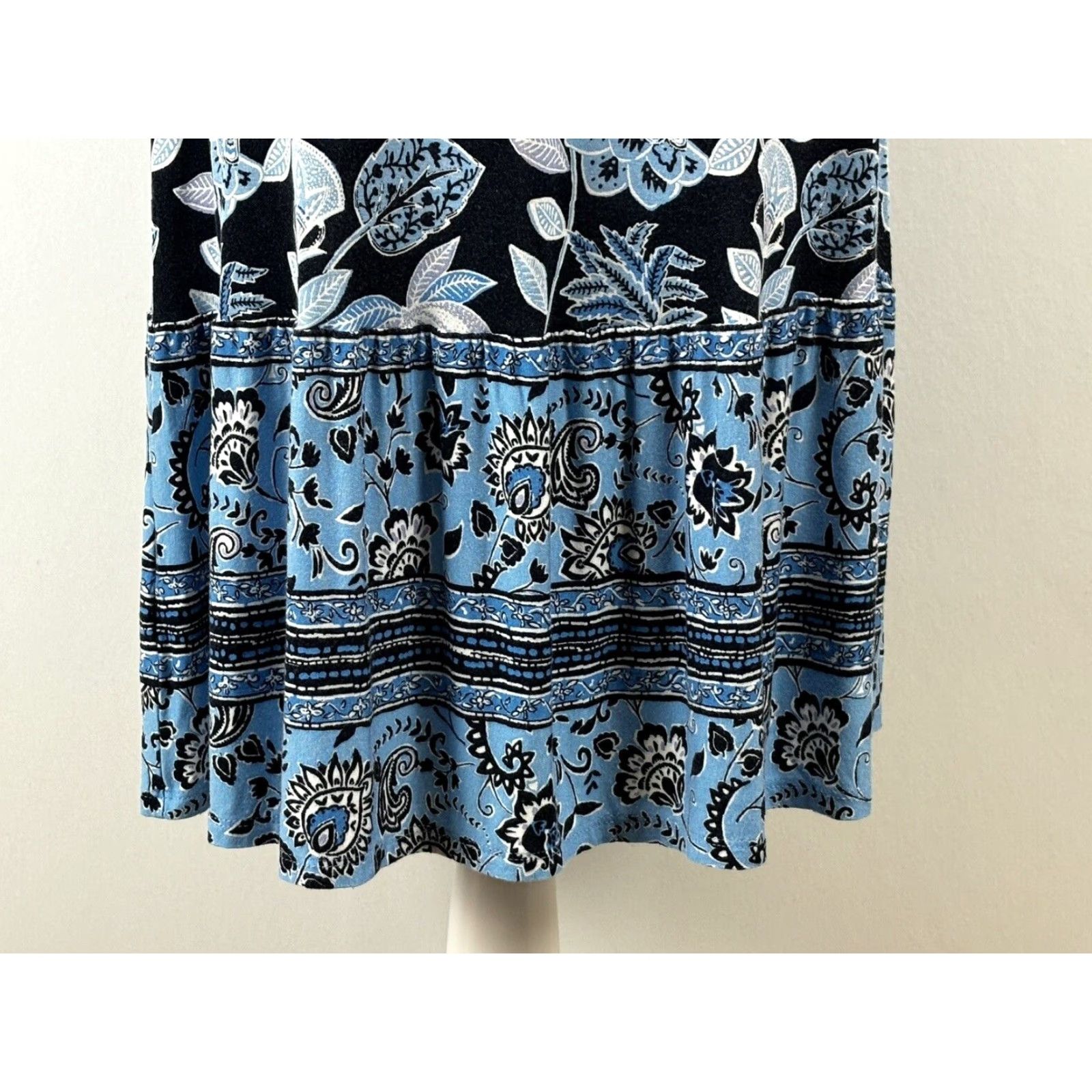 Loft LOFT Floral Sleeveless Dress, Small, Blue, Knee Length Shift, Women Size S / US 4 / IT 40 - 6 Thumbnail