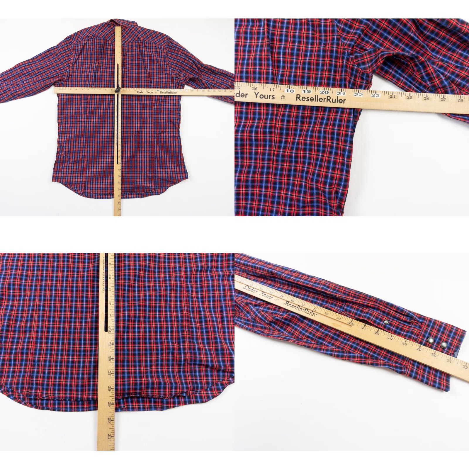 Banana Republic Banana Republic Slim Fit Snap Button Down Shirt Men's Large Multicolor Plaid Western Size US L / EU 52-54 / 3 - 8 Thumbnail