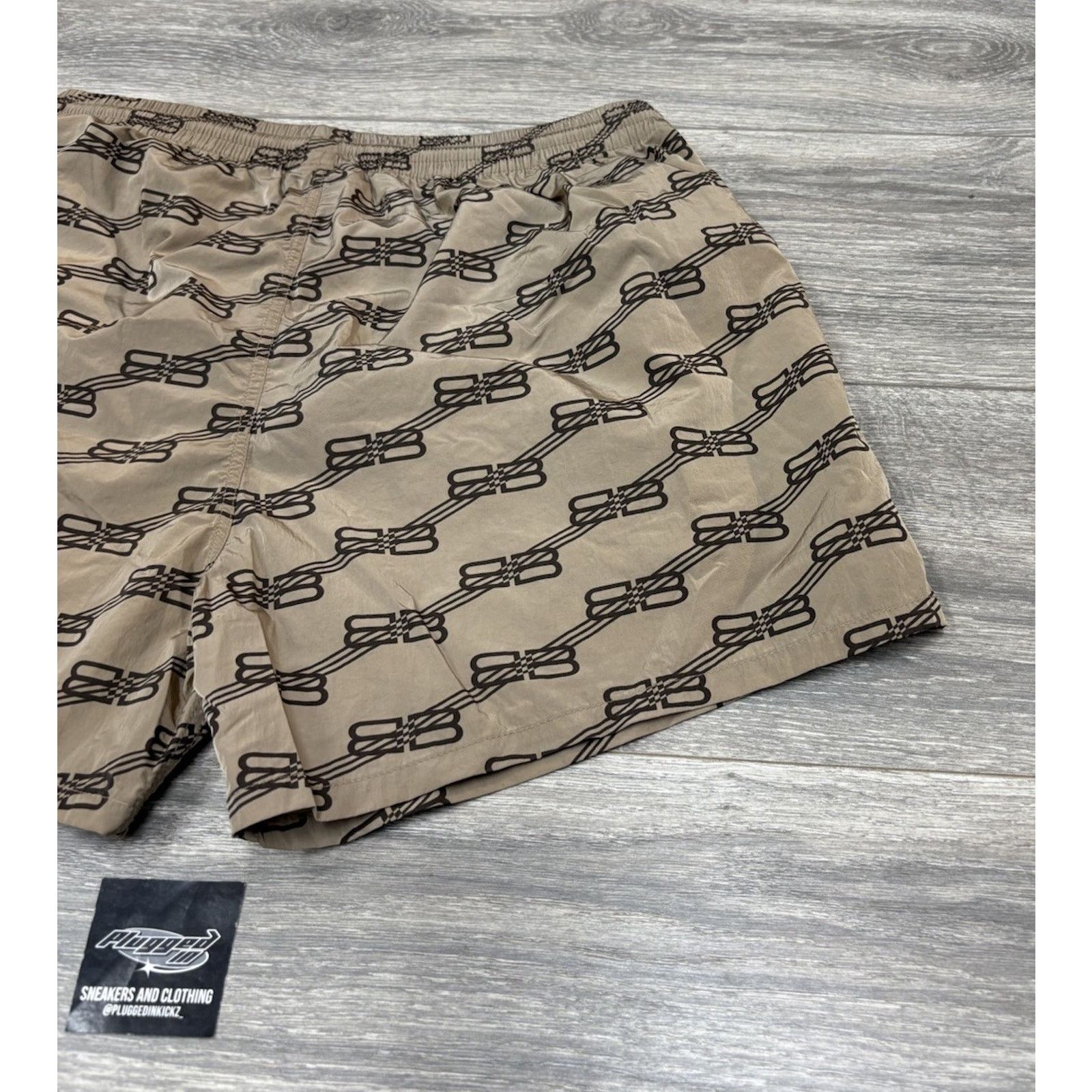 Balenciaga Balenciaga BB Monogram Swim Shorts ' Beige Brown ' | NEW! Size US 30 / EU 46 - 9 Thumbnail