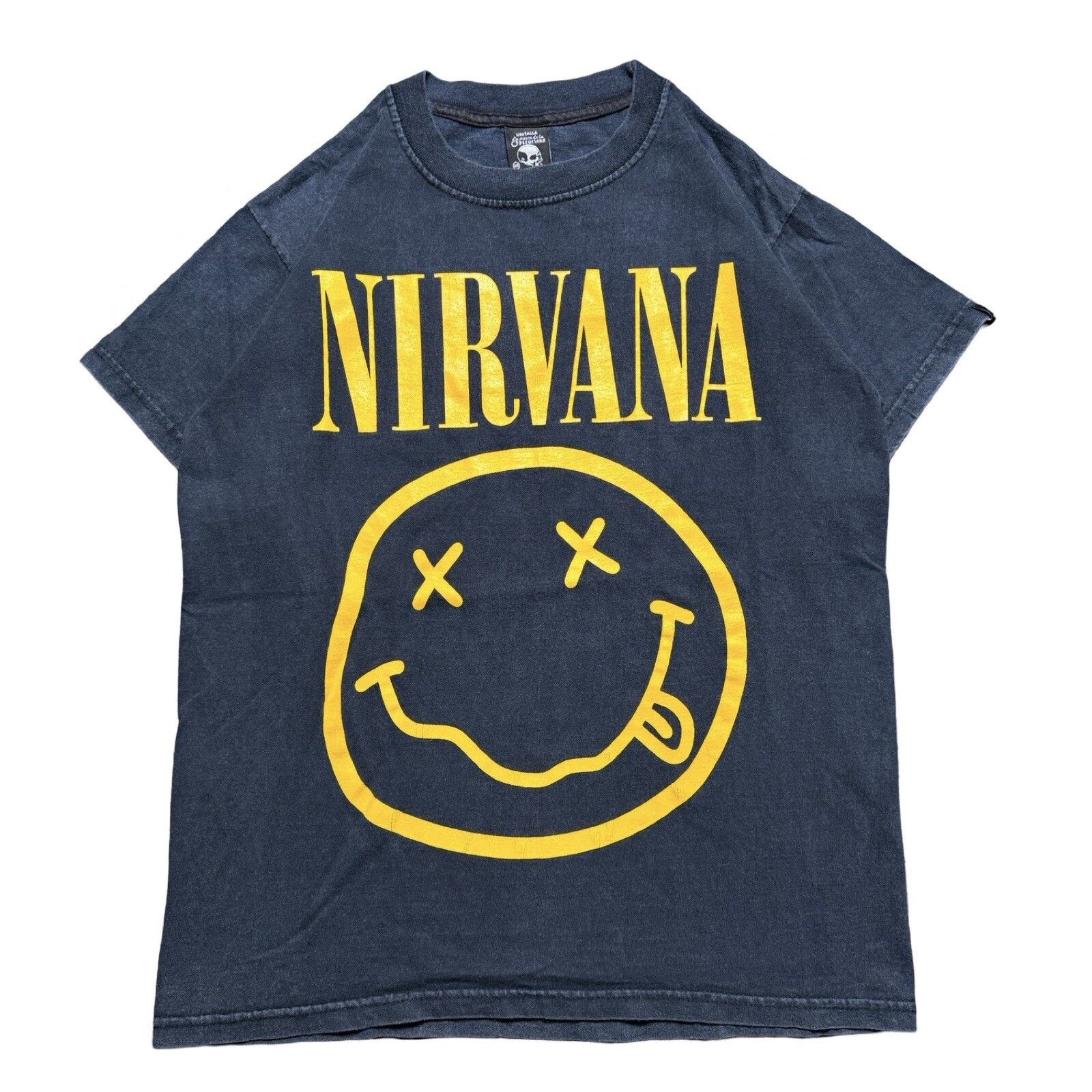 Nirvana Vintage Y2K Nirvana Smiley Double Sided Graphic T shirt Fade Size US M / EU 48-50 / 2 - 1 Thumbnail