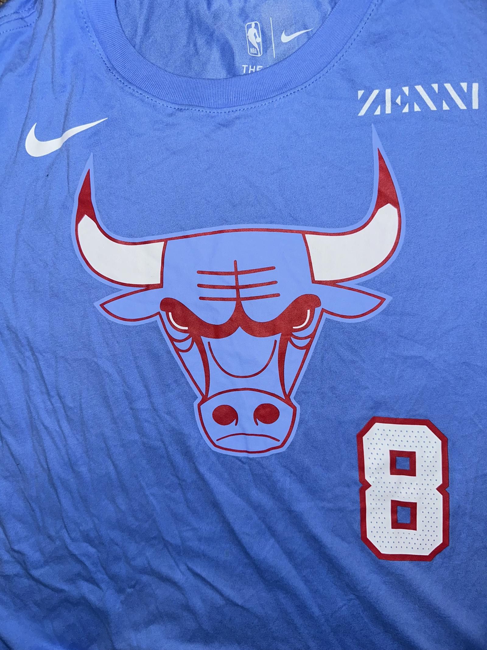 Nike Chicago Bulls Zach LaVine Nike Blue 2019/20 City T-Shirt Size US L / EU 52-54 / 3 - 2 Thumbnail
