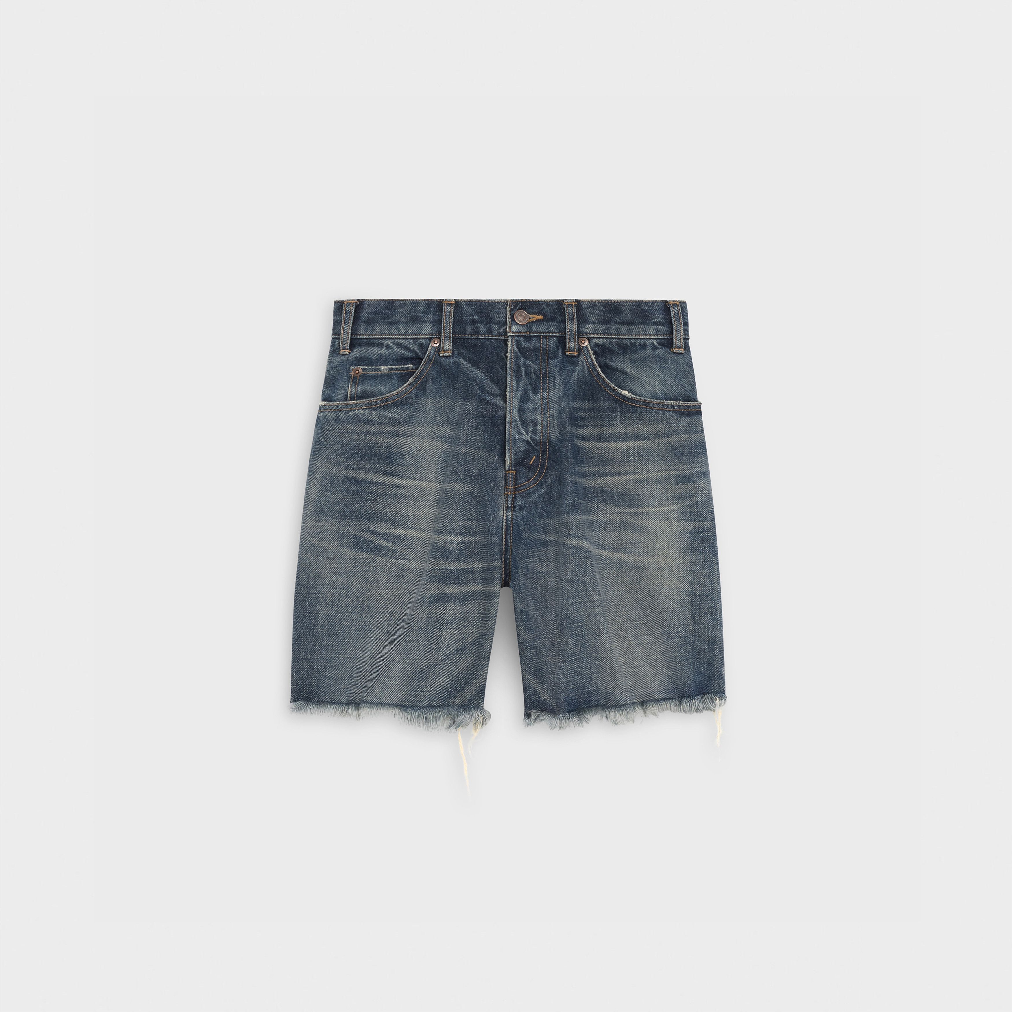 Celine o1w1db11124 Bermuda-Skate Pant in Blue Size US 27 - 1 Thumbnail