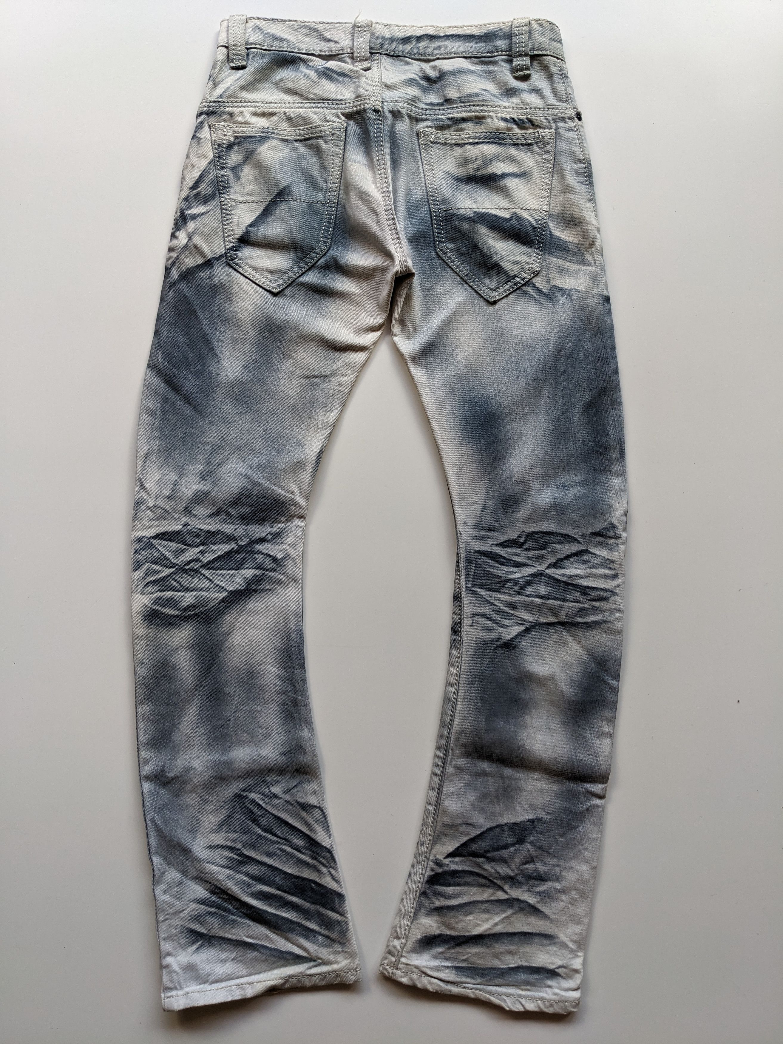 Designer Johnny Wolf Archive dirty wash curve flare jeans Size US 31 - 3 Thumbnail
