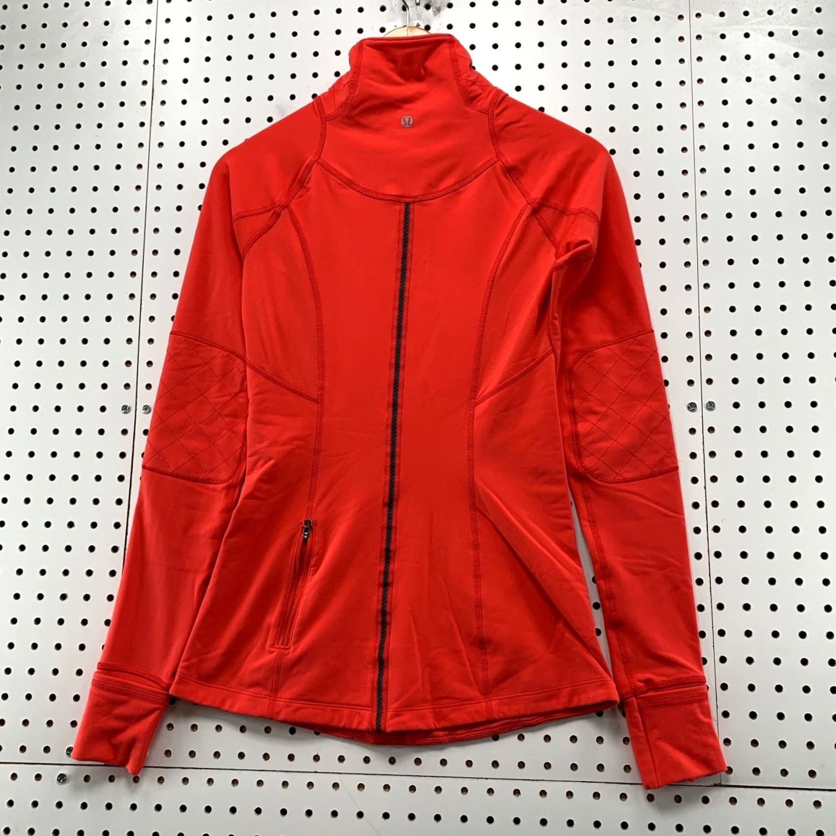 Lululemon Lululemon Running Jacket Womens Coral Red Reflective Pockets Zip Collar Size L / US 10 / IT 46 - 2 Thumbnail