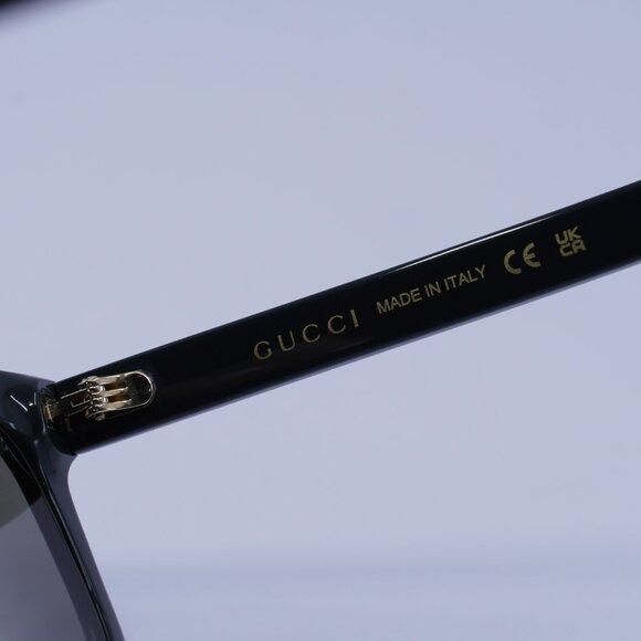 Gucci Gucci GG1726S 004 Sunglasses Shiny Green Square Frame, Brown Size ONE SIZE - 8 Thumbnail