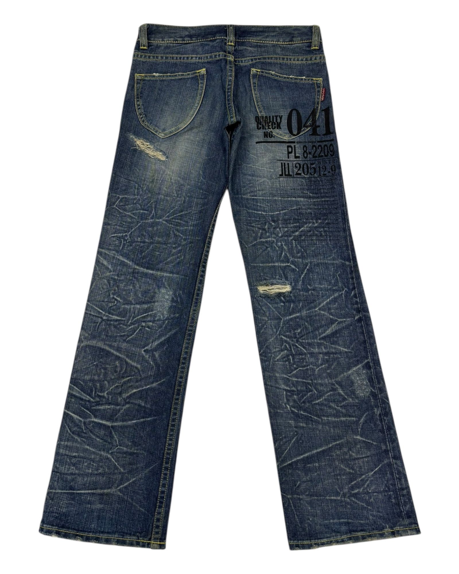 If Six Was Nine × Japanese Brand × Le Grande Bleu (L.G.B.) Vintage Co&Lu Cocolulu Statement Denim Jeans Low Rise Size US 31 - 1 Thumbnail
