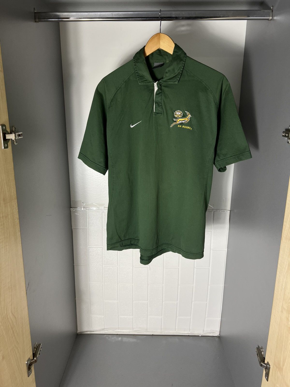 Nike VINTAGE NIKE SOUTH AFRICA RETRO RUGBY JERSEY BLOKE Y2K 90s Size US L / EU 52-54 / 3 - 2 Thumbnail