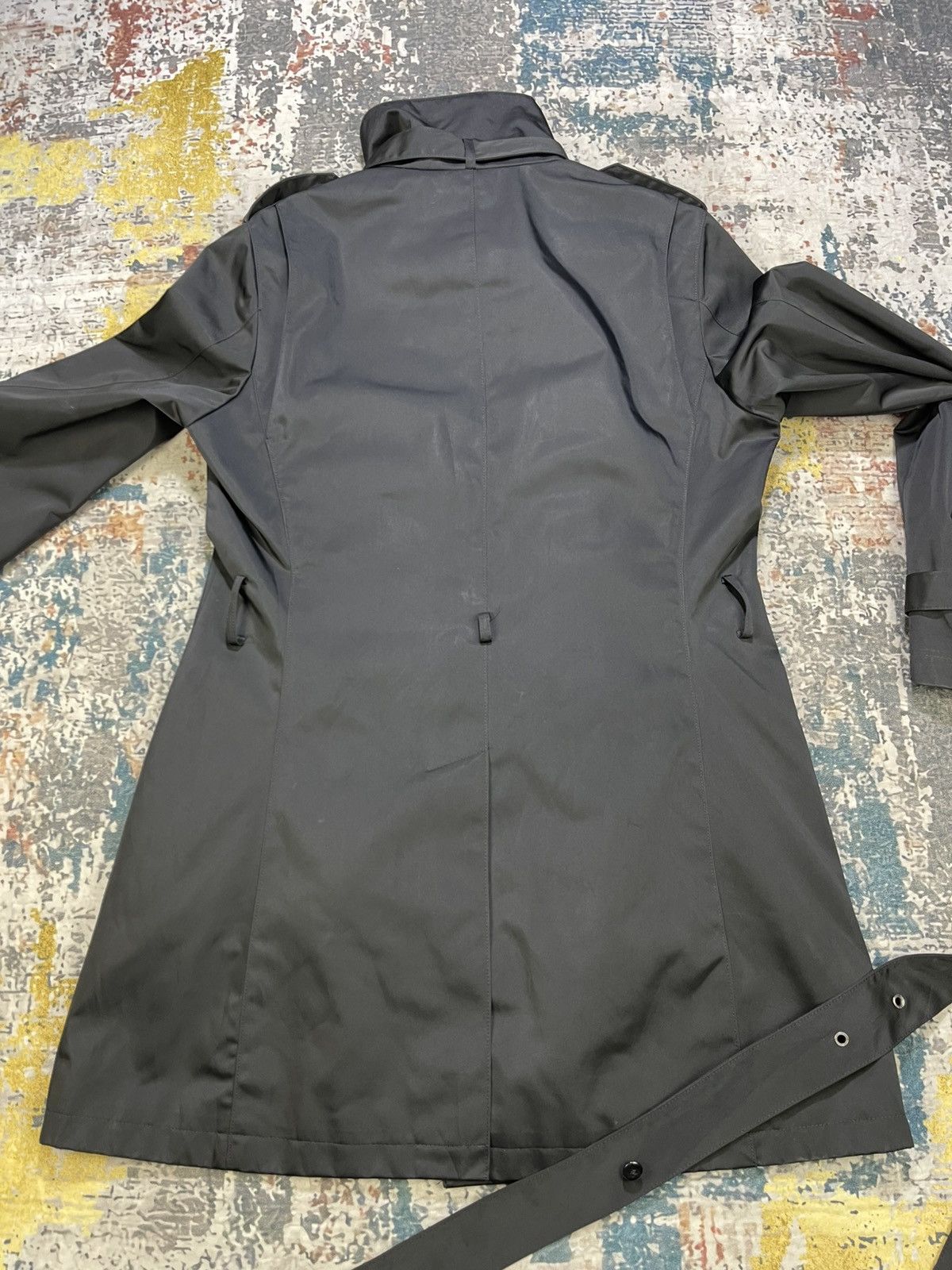 Barneys New York Berneys New York Mafia Black Belted Trench Coat Size US M / EU 48-50 / 2 - 4 Thumbnail