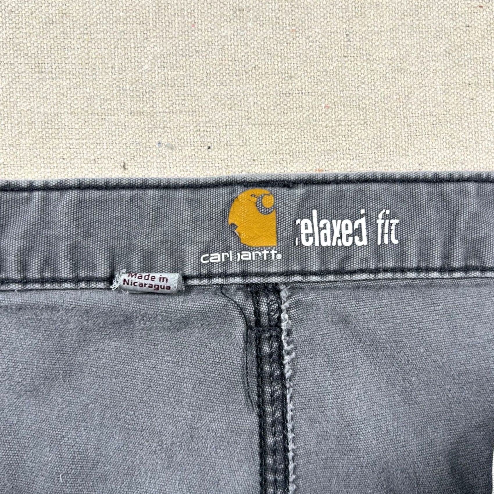 Carhartt VINTAGE Carhartt Pants Mens 44x32 Canvas Khakis Workwear Relaxed Straight 41 in Waist Gray 31 in Inseam Mens Size US 44 / EU 60 - 5 Thumbnail
