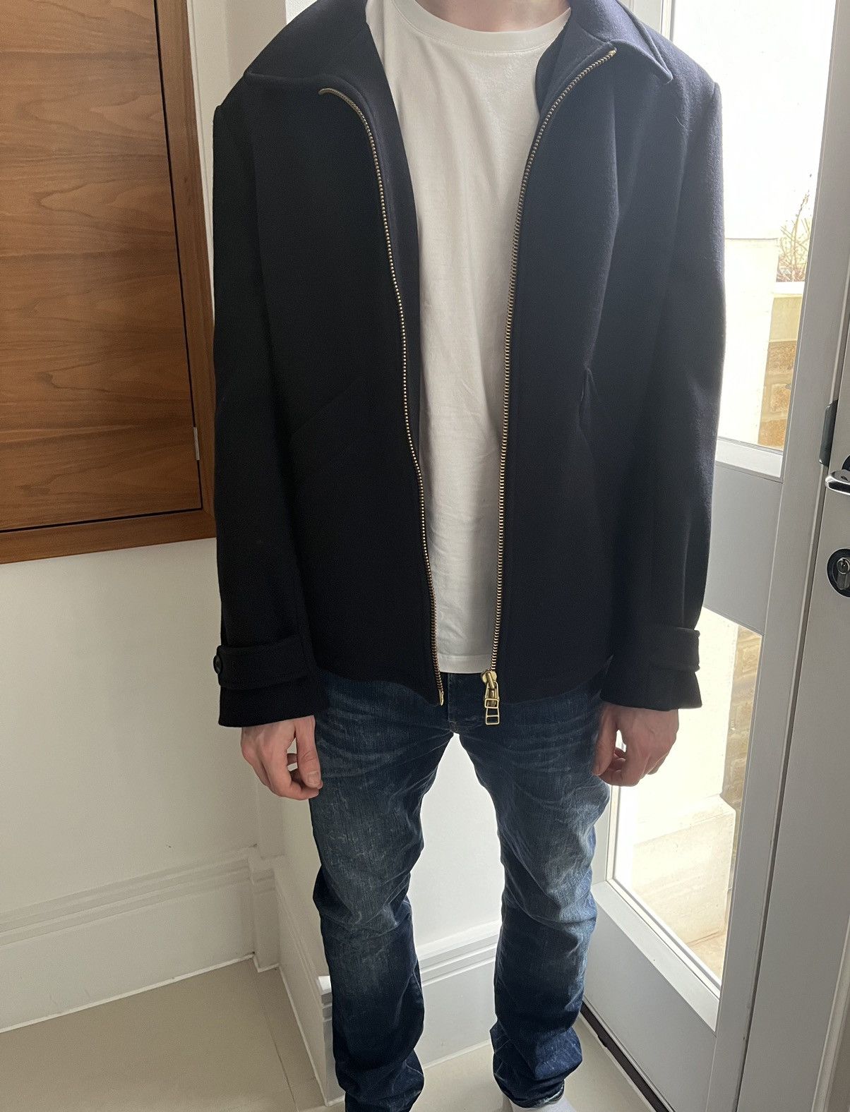 image of Nn07 Navy Wool Jacket, The ‘Jeremy’, Men's (Size Medium)