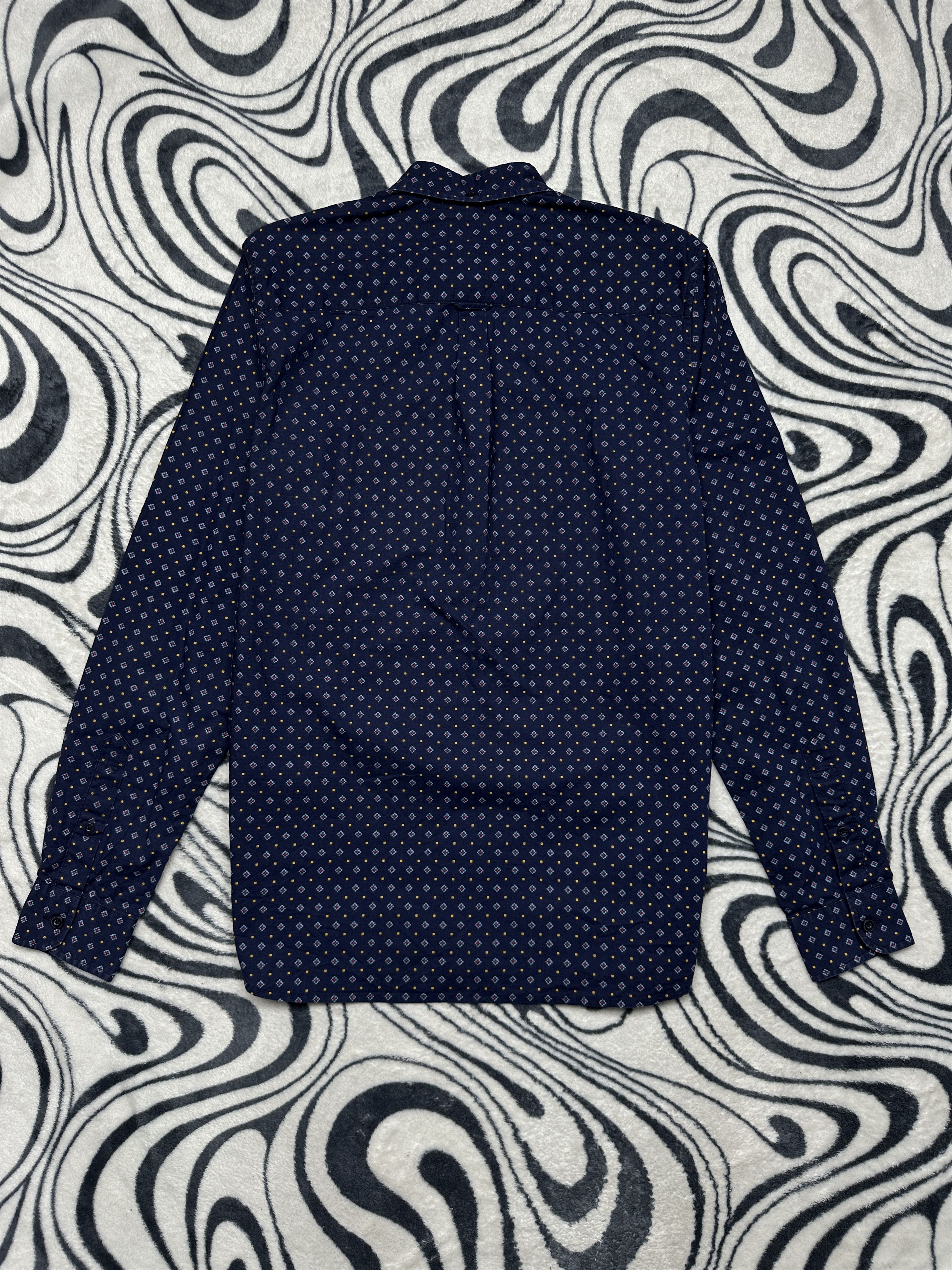Drake's Fred Perry & Drakes Mens Long Sleeve Shirt Size US S / EU 44-46 / 1 - 7 Thumbnail