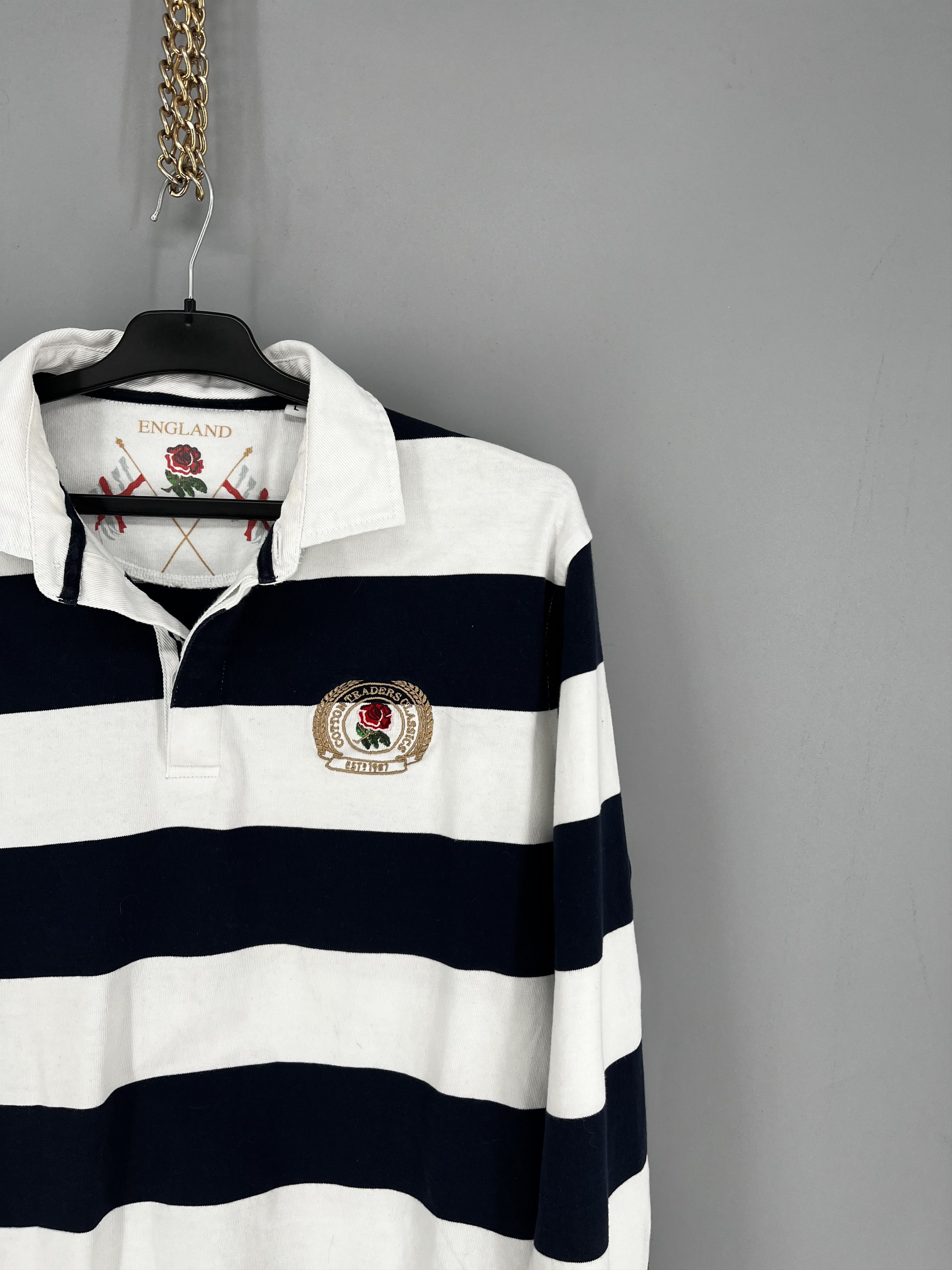 Other Cotton Traders England Rugby Polo Striped shirt Size US L / EU 52-54 / 3 - 5 Thumbnail