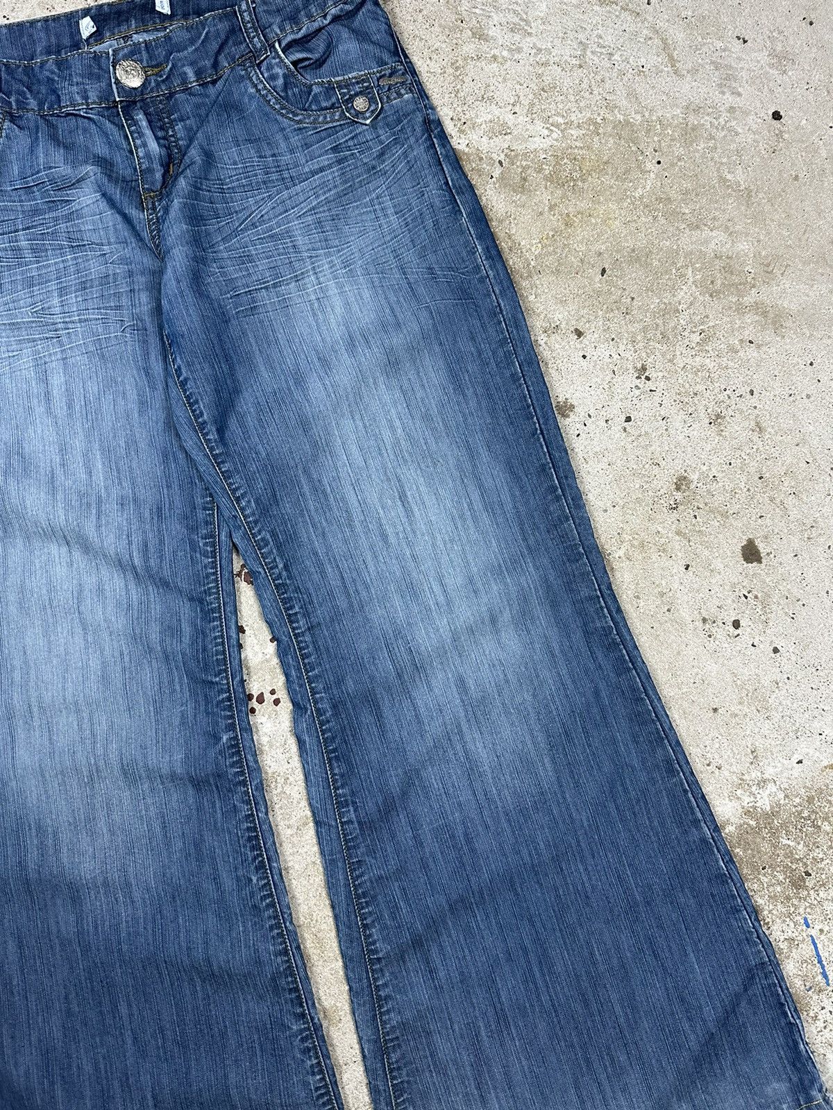 If Six Was Nine × Japanese Brand × Vintage ULTRA WIDE Vintage Y2K Flare Bootcut Denim Pants Size US 30 / EU 46 - 6 Thumbnail