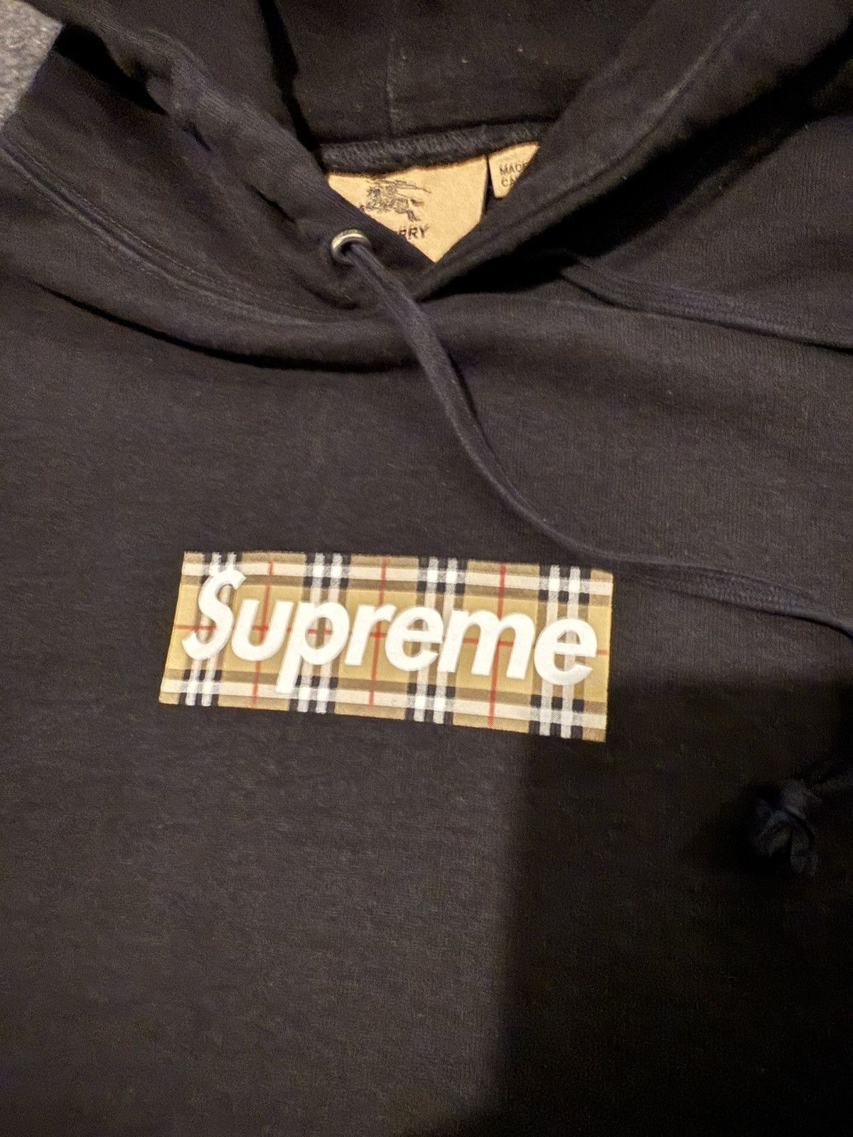 Burberry × Supreme Supreme Burberry Box Logo Hooded Sweatshirt Size US L / EU 52-54 / 3 - 2 Thumbnail