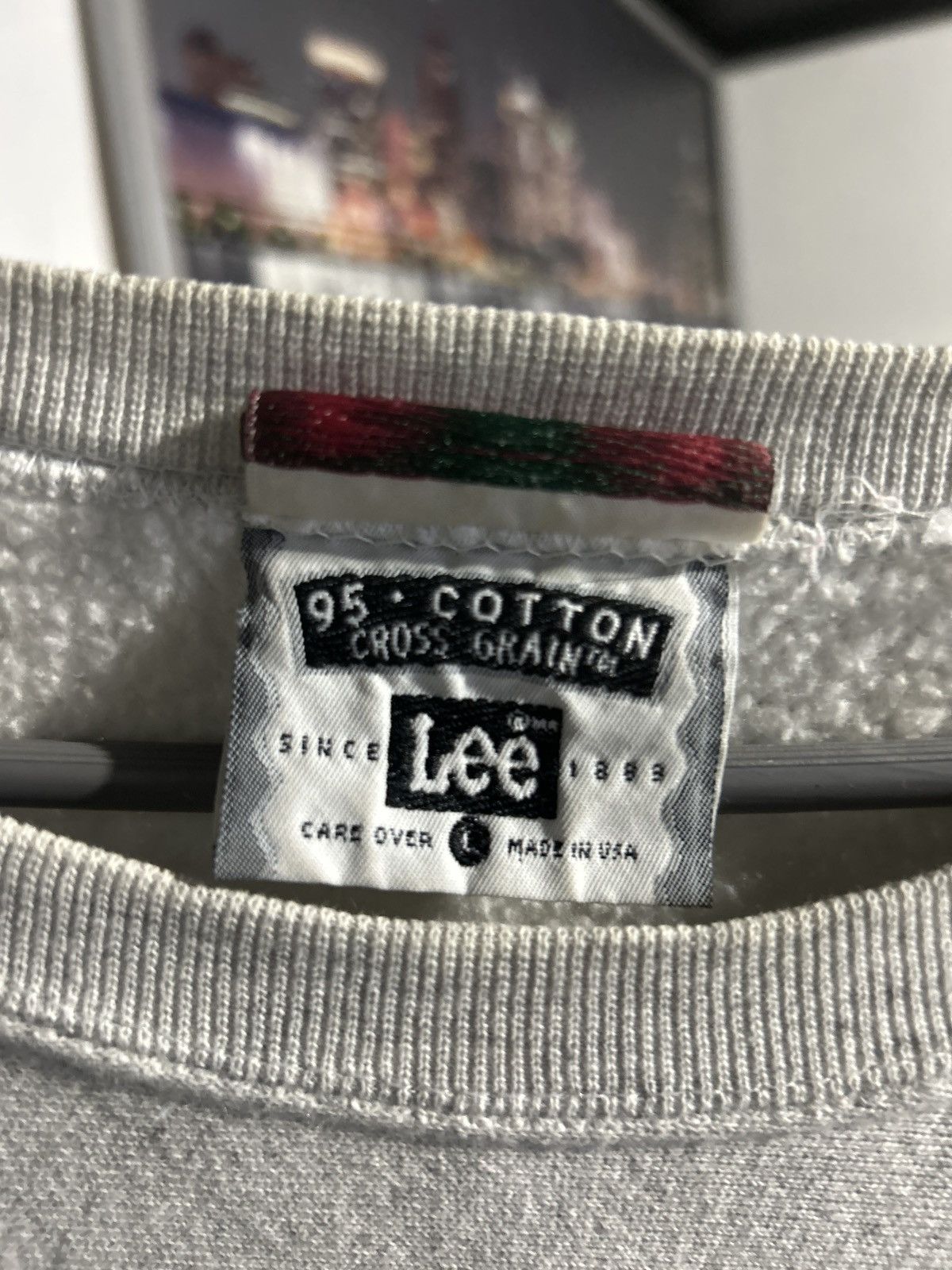 Lee Vintage Light Gray Sweatshirt Size US L / EU 52-54 / 3 - 3 Thumbnail