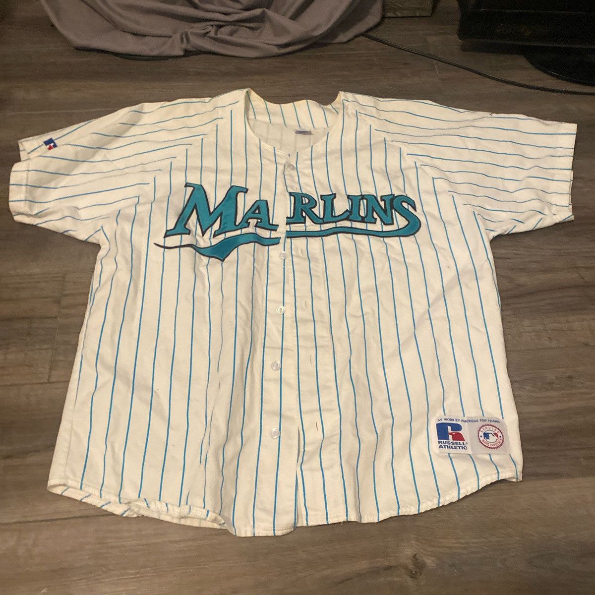 Russell Athletic Vintage Miami Marlins Jersey Size US XL / EU 56 / 4 - 1 Thumbnail