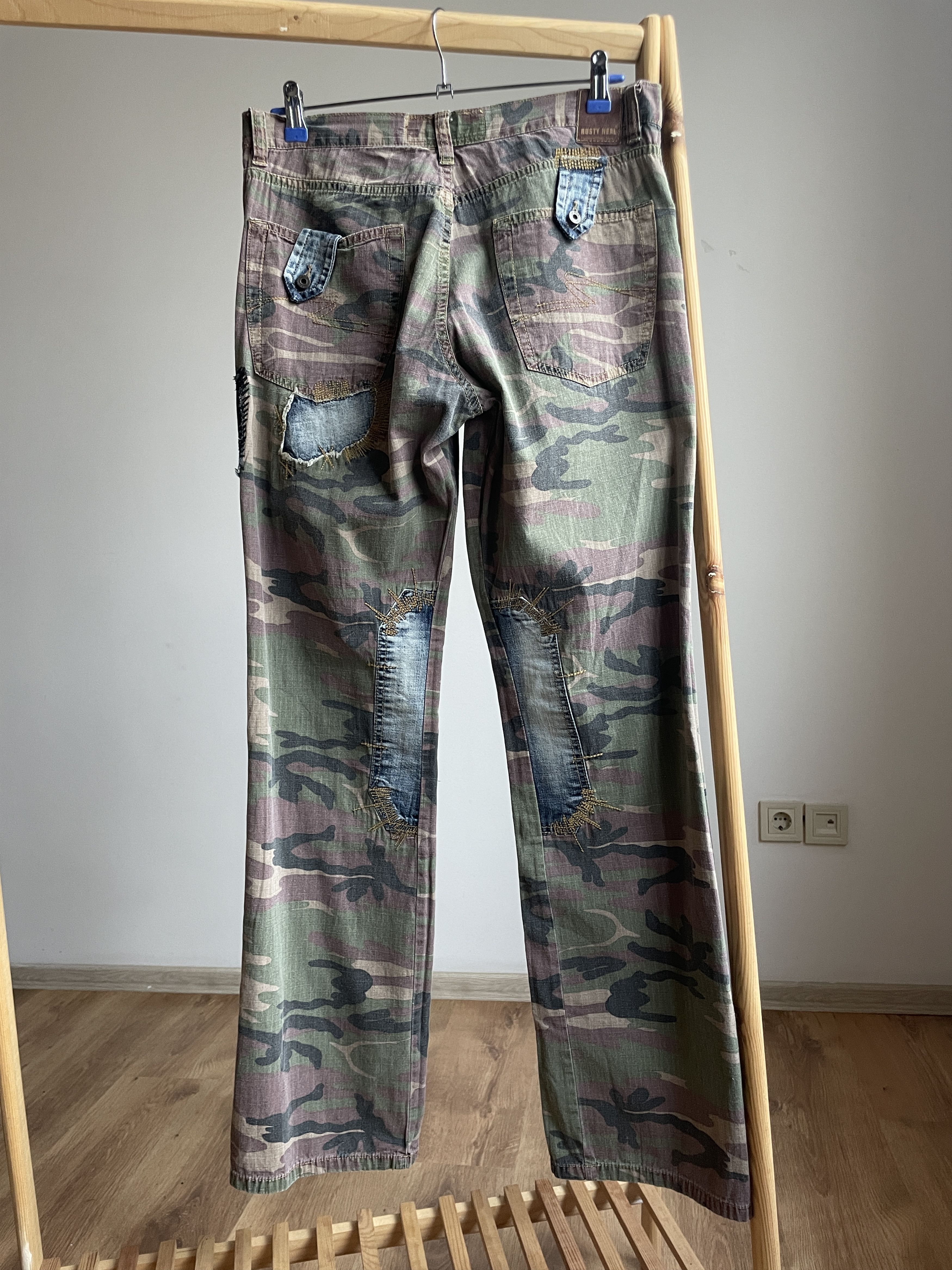 Vintage Rusty Neal Vintage Hybrid Camo/Denim Pants Size 33x34 Size US 33 - 2 Thumbnail