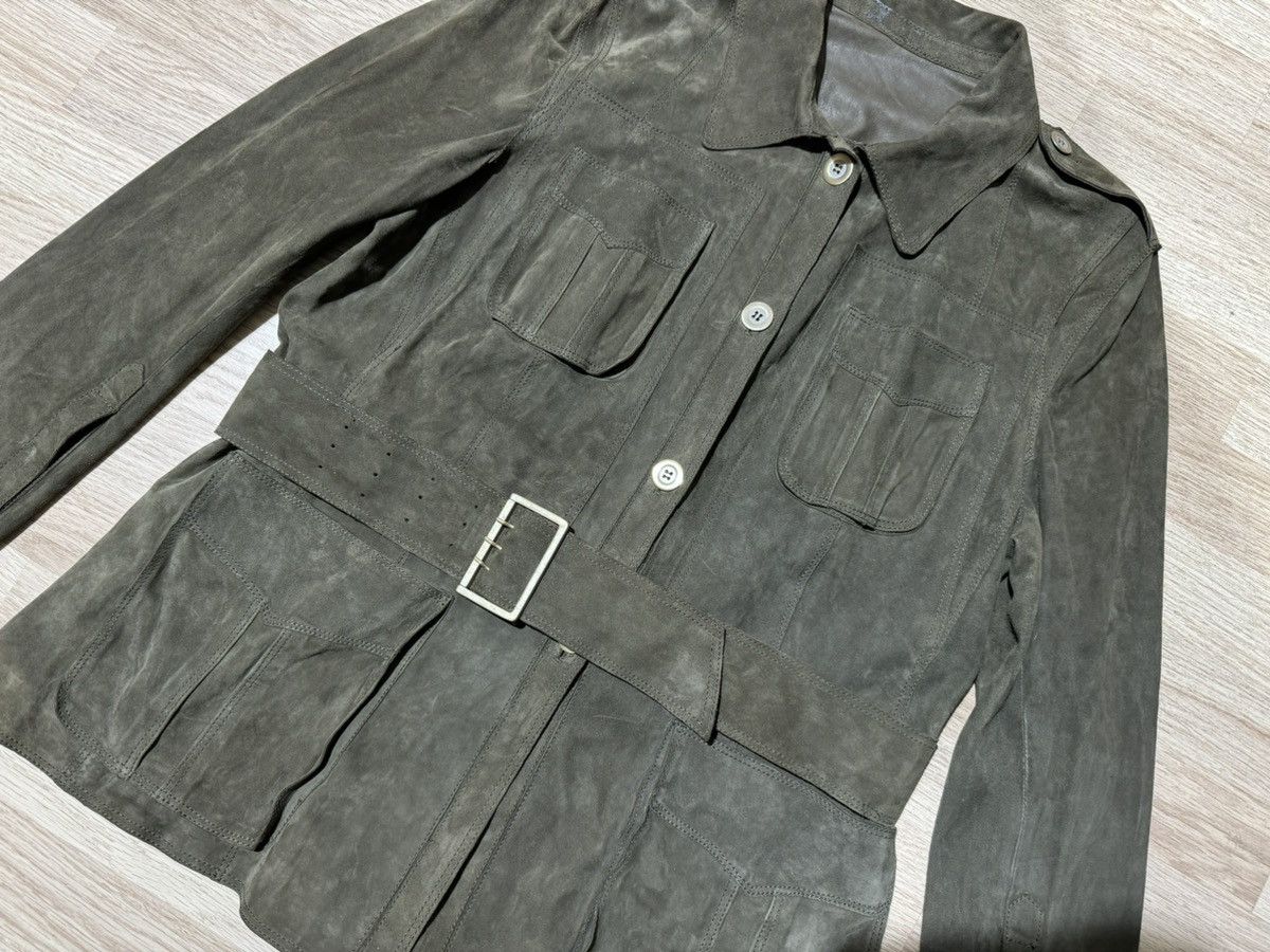 Designer × Leather Sylvie Schimmel suede leather jacket 44 Size M / US 6-8 / IT 42-44 - 4 Thumbnail