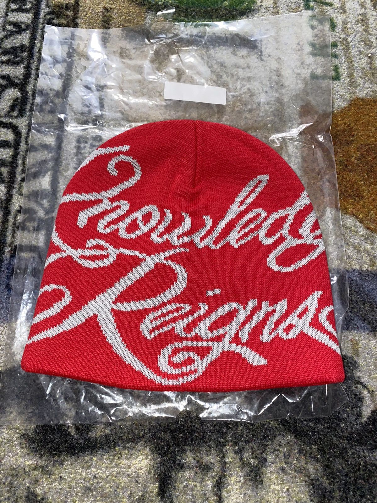 Supreme Supreme Knowledge Reigns Beanie Red | Grailed