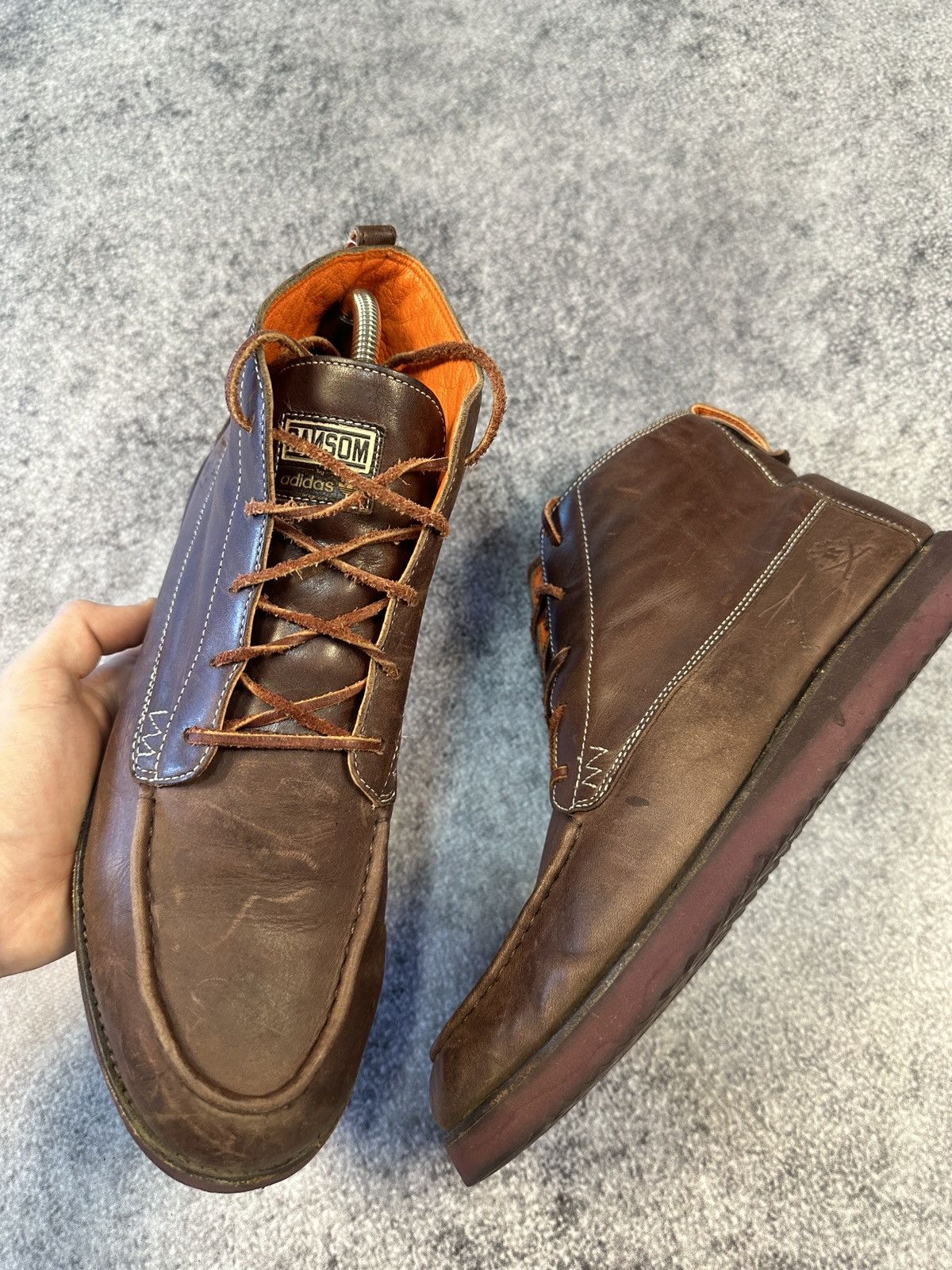 Adidas × Ransom Clothing Y2K Adidas Ransom Leather Boots Rare Streetwear Hype USA 9,5 Size US 9.5 / EU 42-43 - 1 Thumbnail