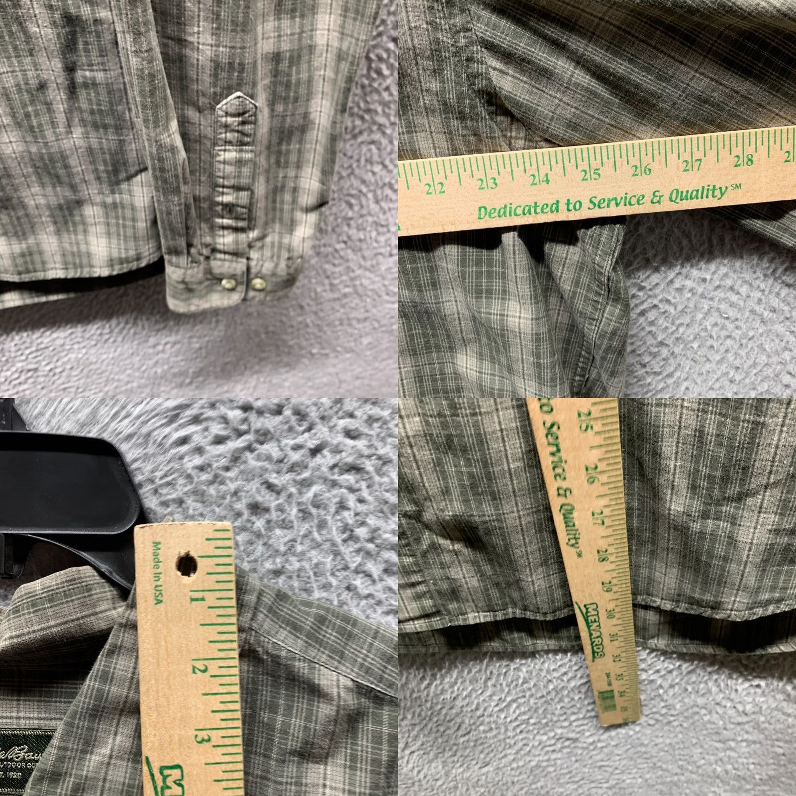 Eddie Bauer Eddie Bauer Shirt Mens XL Green Adult Gray Plaid Outdoor Fishing Size US XL / EU 56 / 4 - 8 Thumbnail