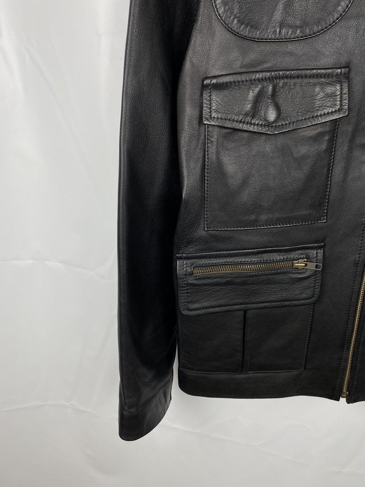 Designer Dormeuil England Soft Genuine Leather Jacket Size US L / EU 52-54 / 3 - 5 Thumbnail