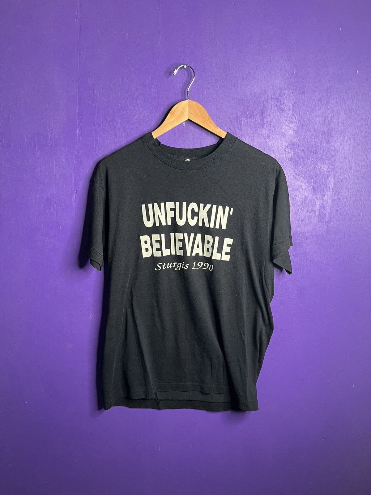Harley Davidson × Vintage Vintage 1990 Unbelievable sturgis t-shirt Size US L / EU 52-54 / 3 - 1 Thumbnail