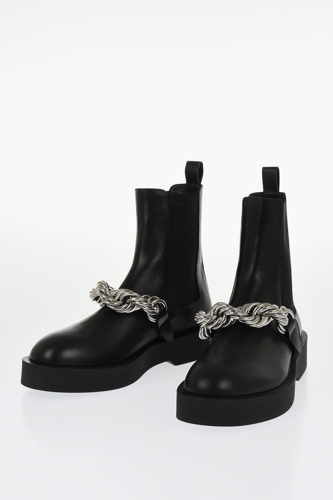 Jil Sander og1mm0625 Leather Chelsea Booties in Black Size US 7 / EU 40 - 2 Thumbnail