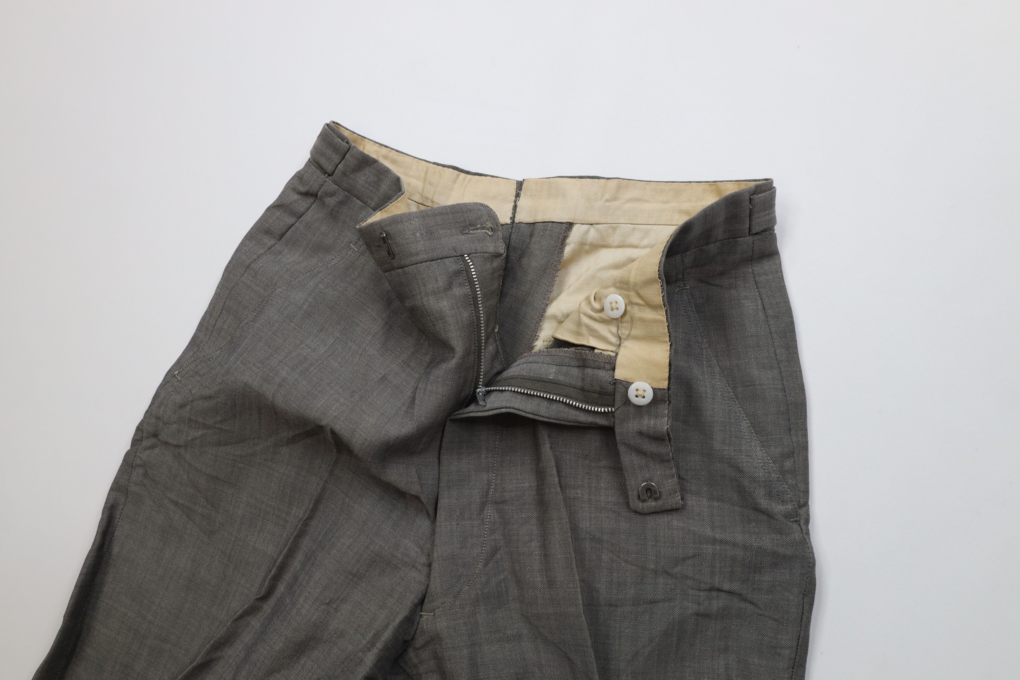 Vintage Vintage 50s Rockabilly Wool Rayon Gabardine Chino Pants USA Size US 28 / EU 44 - 8 Thumbnail