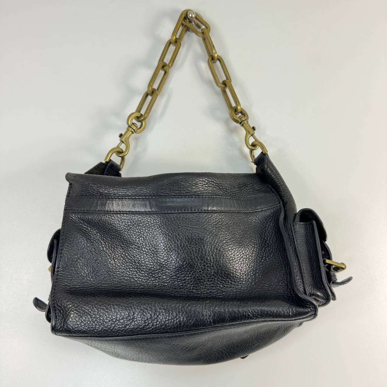Mulberry Mulberry Leather Shoulder Bag Black Brass Buckle Womens Size ONE SIZE - 2 Thumbnail