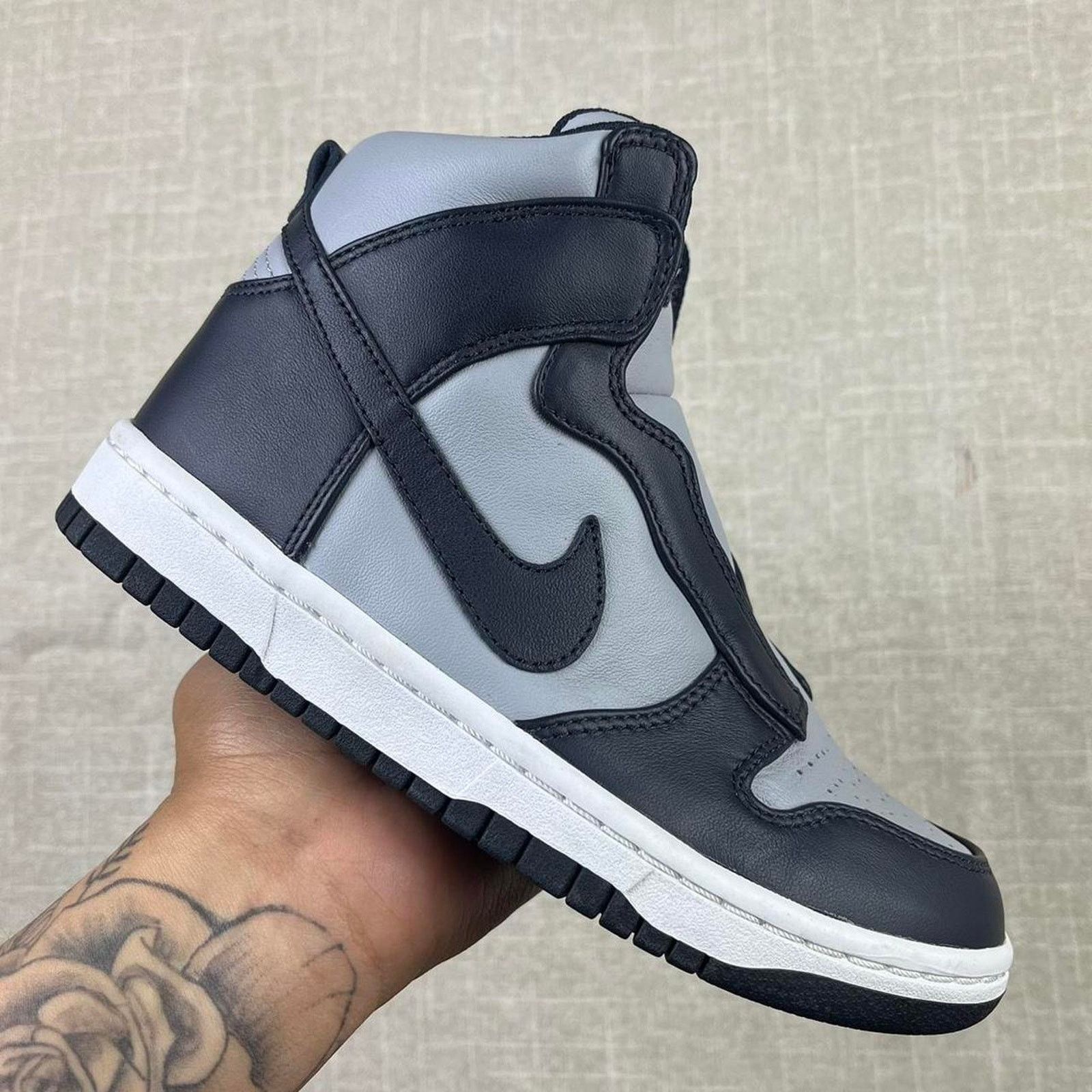 Nike Nike x Sacai Dunk High Laceless “Georgetown Size US 5 / IT 35 - 1 Thumbnail