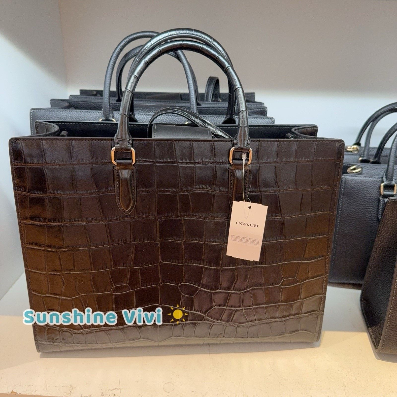 Coach NWT Coach Maggie Tote Bag leather CY667 Silver/Black Size ONE SIZE - 4 Thumbnail