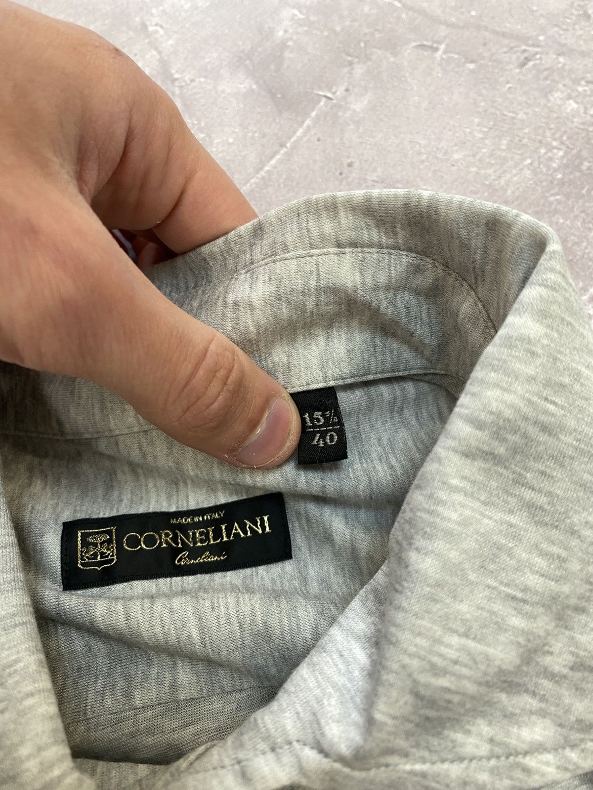 Corneliani Vintage Corneliani Cotton Plain Weekday Shirt Long Sleeve Size US M / EU 48-50 / 2 - 6 Thumbnail