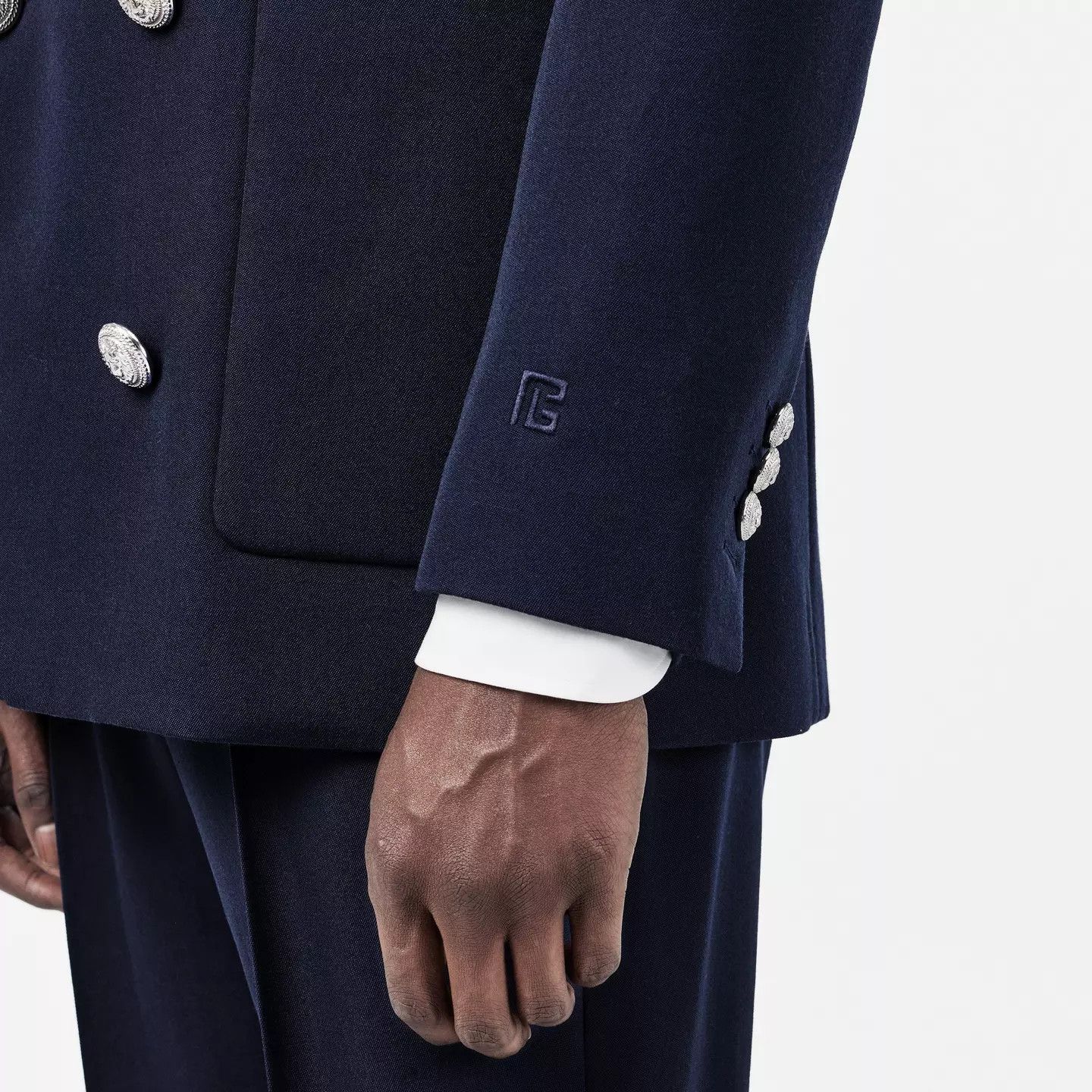 Balmain o1g2r1mq0426 Military Inspired Blazer in Navy Size US L / EU 52-54 / 3 - 5 Thumbnail